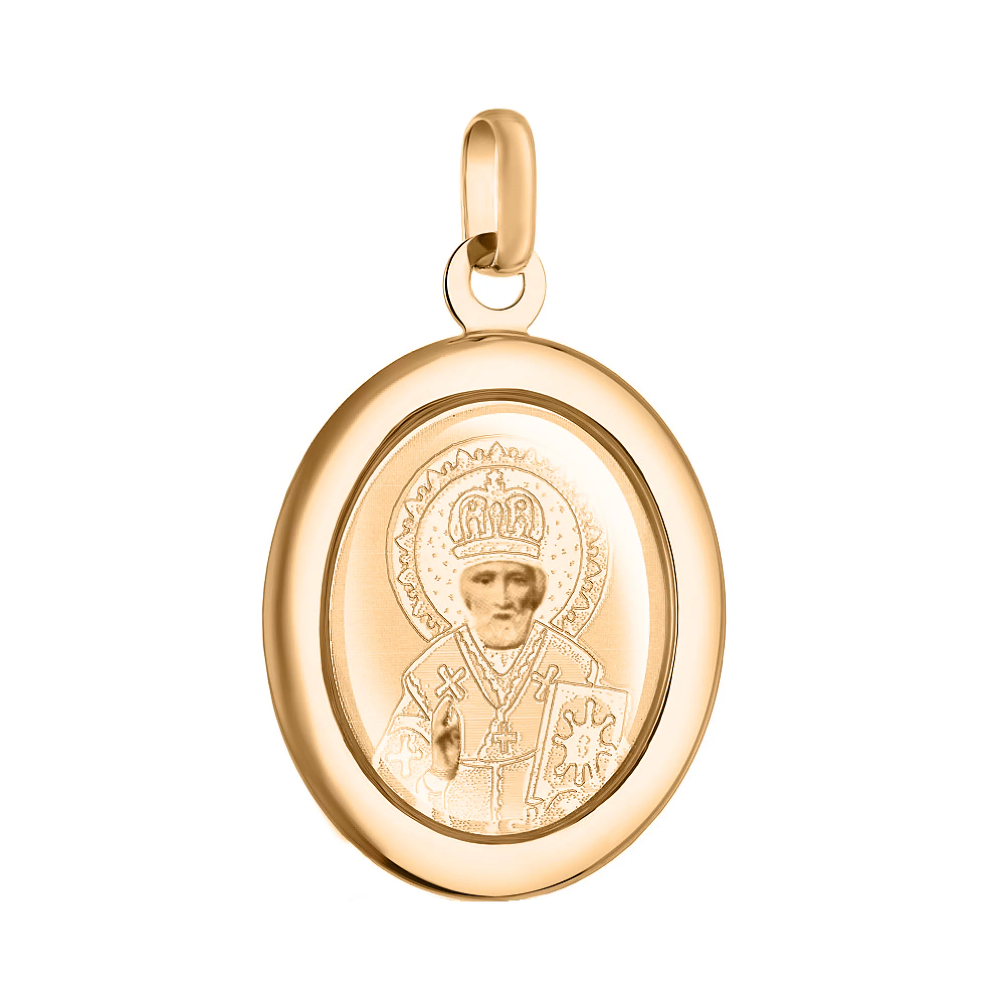 Золота ладанка "Святий Миколай Чудотворець" - 1618874 – зображення 1
