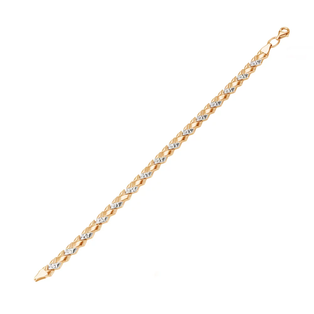 Браслет из комбинированого золота Ролекс плетение. Артикул 327070р: цена, отзывы, фото – купить в интернет-магазине AURUM