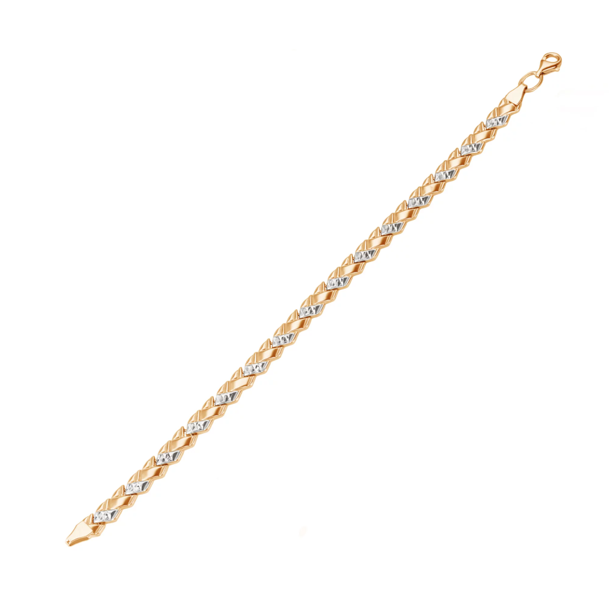Браслет з комбінованого золота плетіння ролекс  - 1451660 – зображення 1