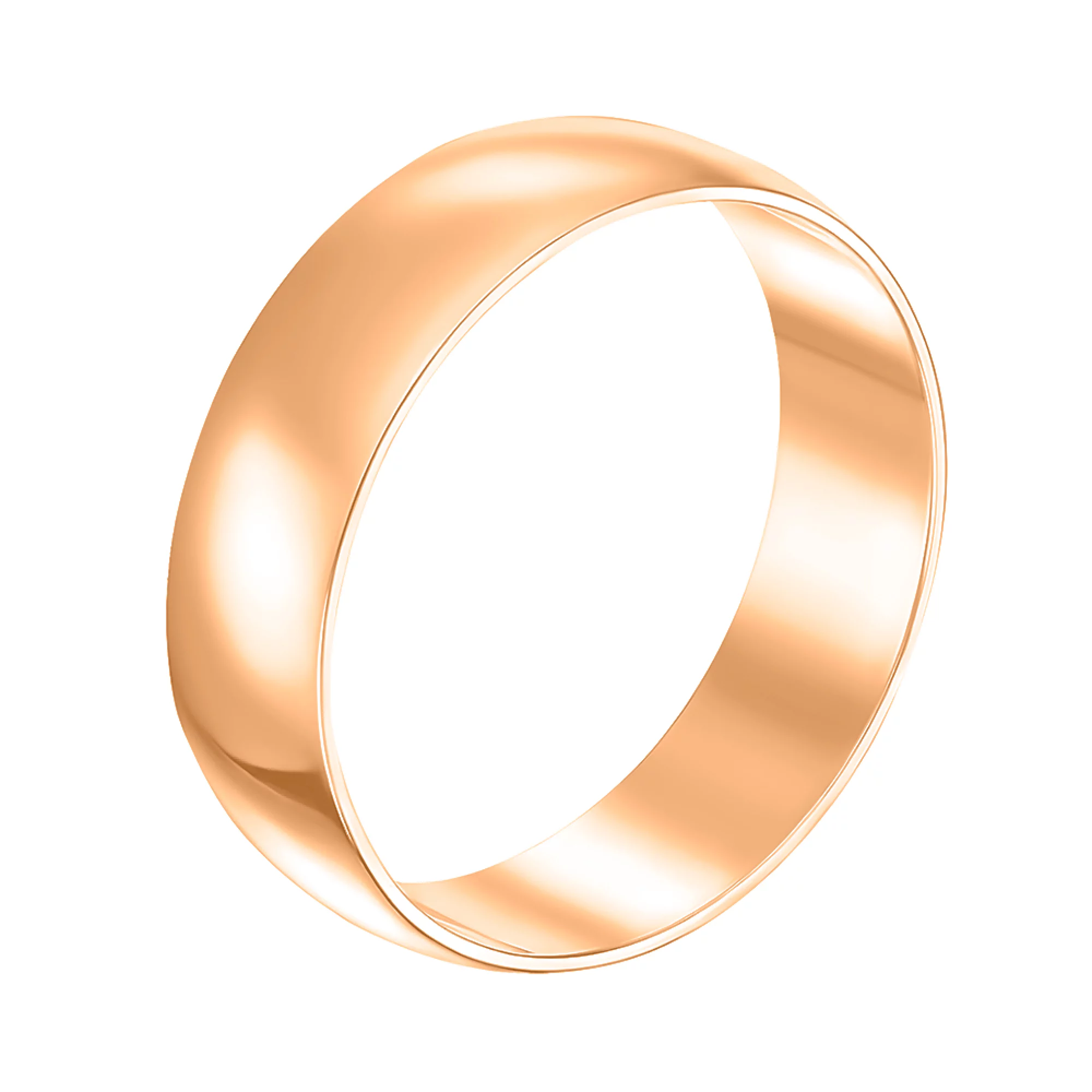Широкое обручальное кольцо из красного золота - 1522375 – изображение 1