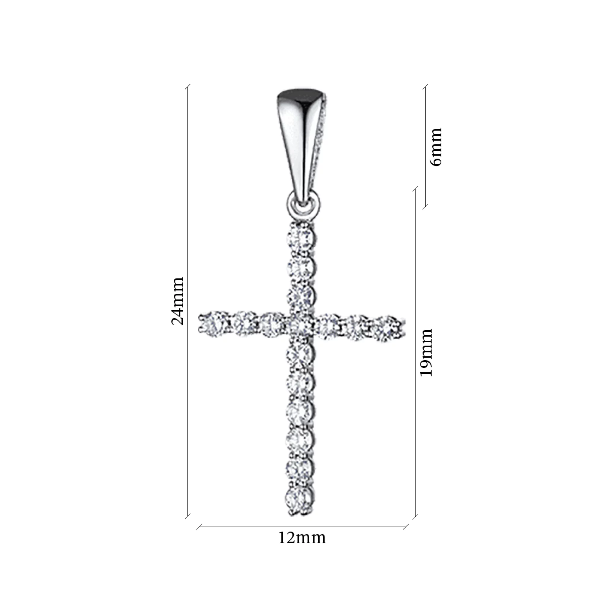Золотой крестик с бриллиантами - 421683 – изображение 2