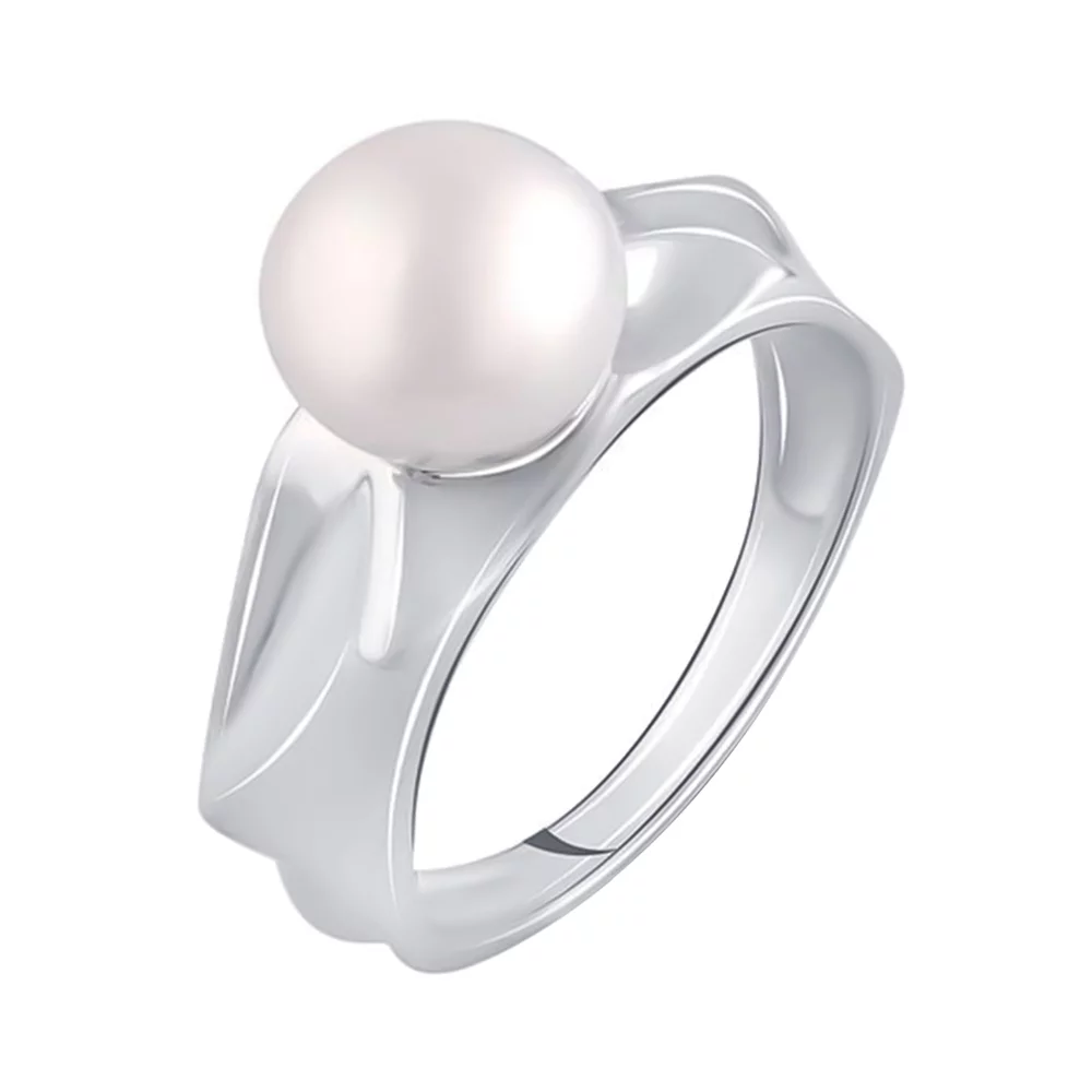 Кольцо с жемчугом из серебра . Артикул 7501/2098713: цена, отзывы, фото – купить в интернет-магазине AURUM