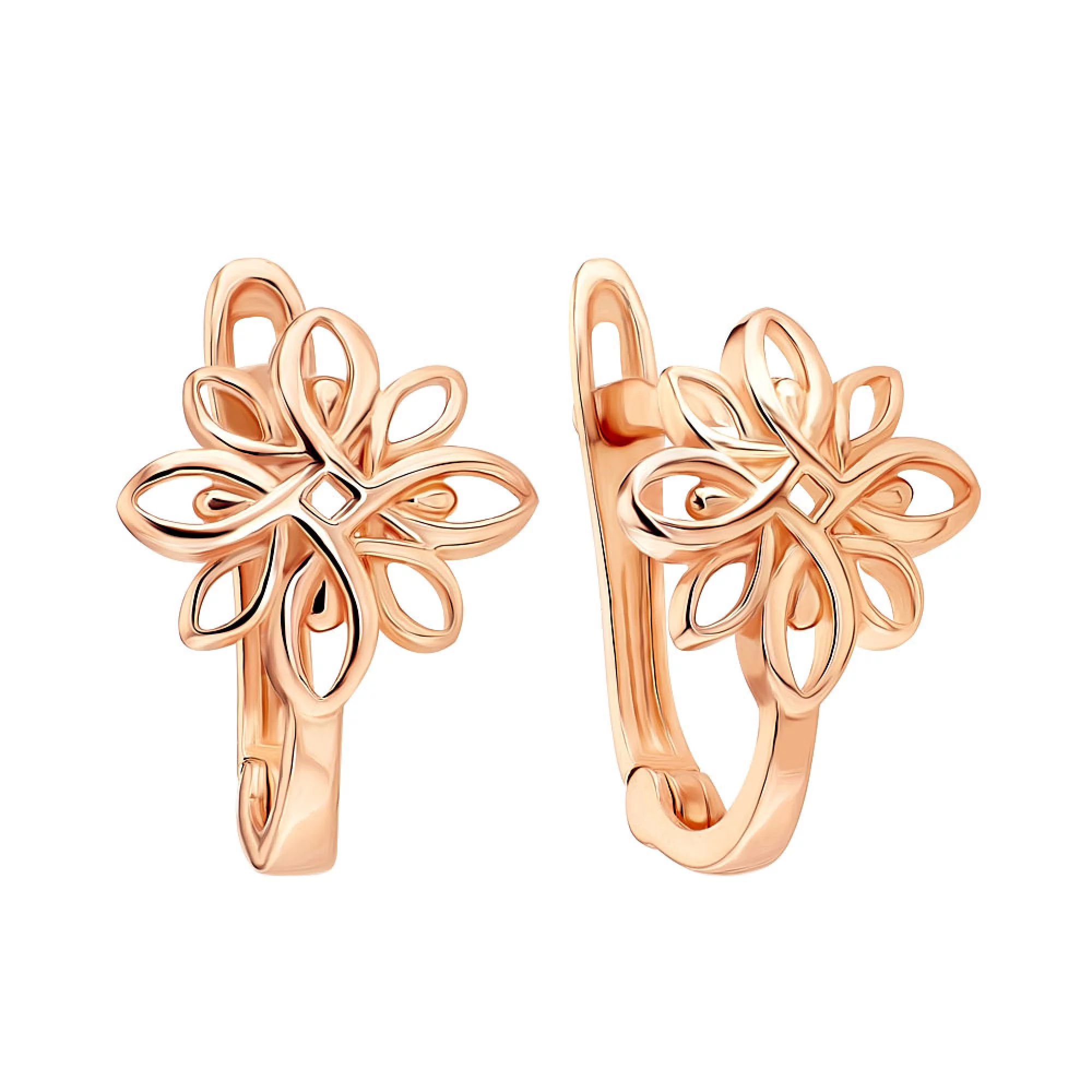 Сережки детские из красного золота - 973321 - 1
