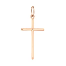 Декоративный крестик из красного золота - 973287