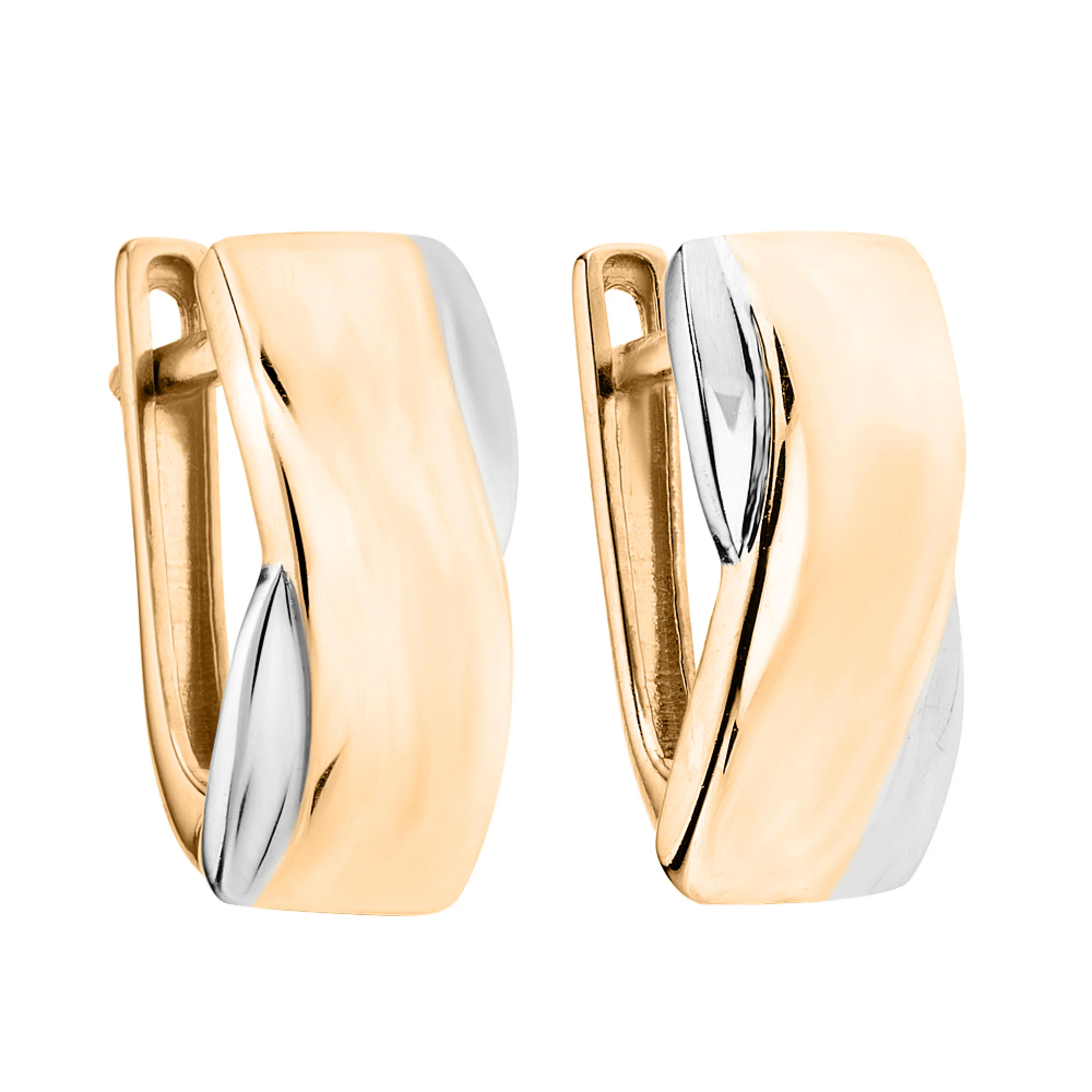 Сережки из комбинированного золота - 962976 - 1