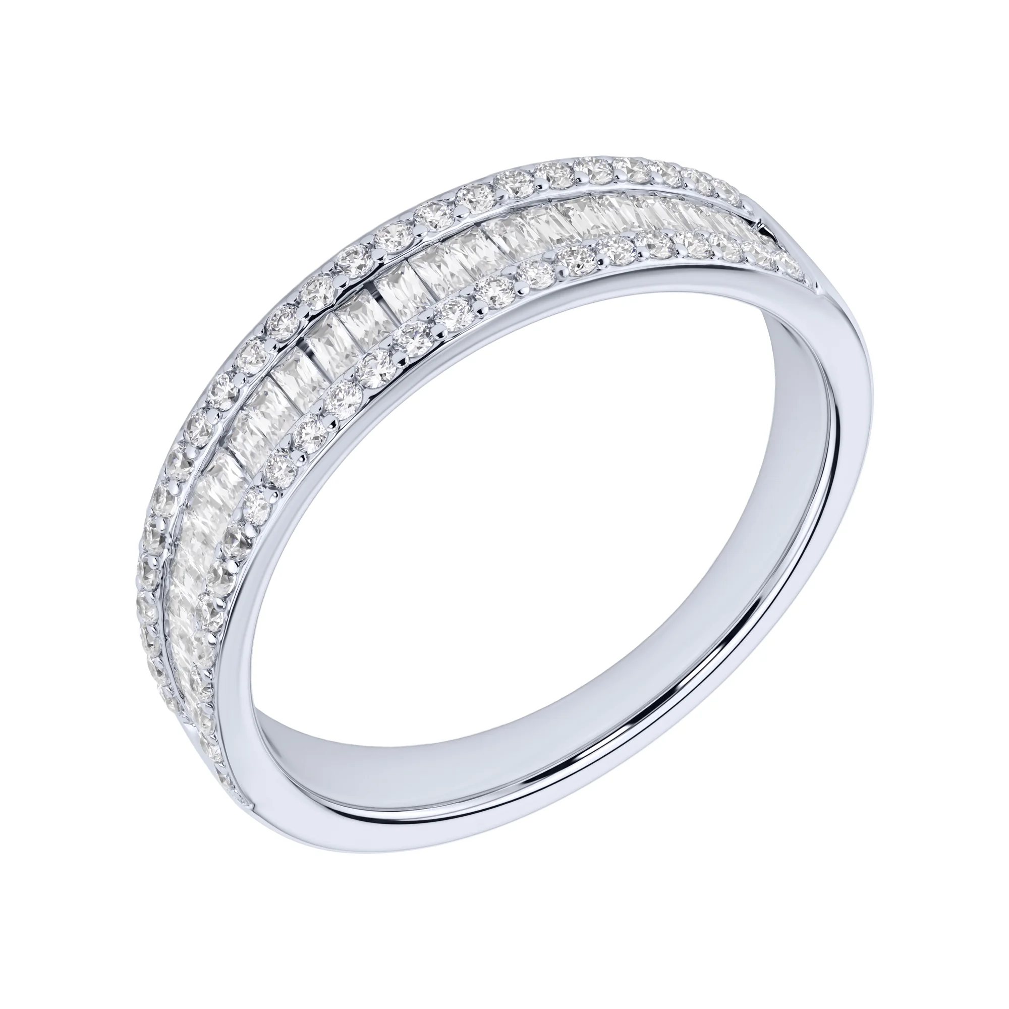Серебряное кольцо с фианитами - 2187015 - 1