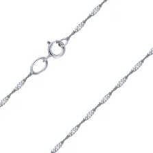 Стильний срібний ланцюжок у плетінні ребекка - 1940800