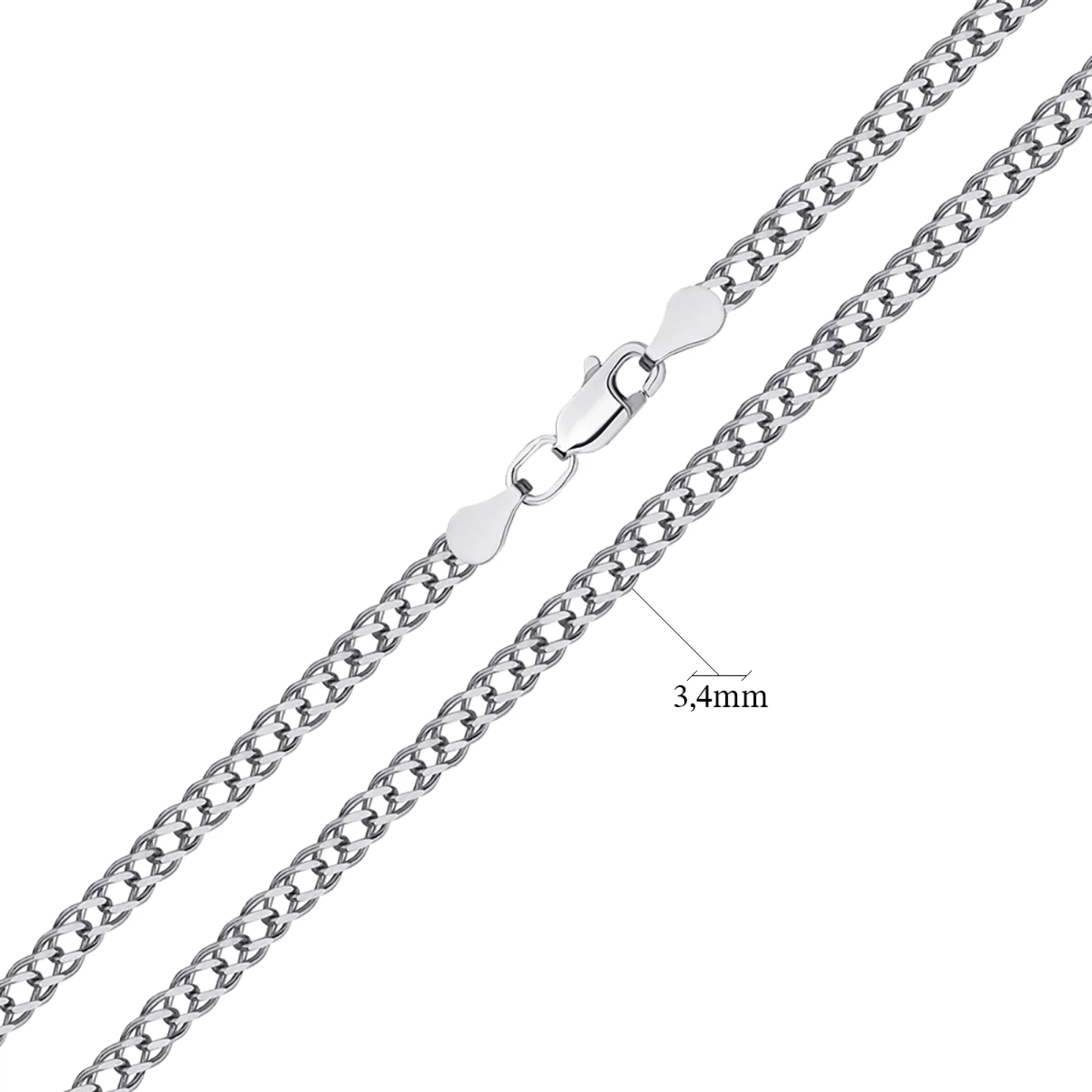 Цепочка серебряная в плетении рэмбо - 1297401 – изображение 2