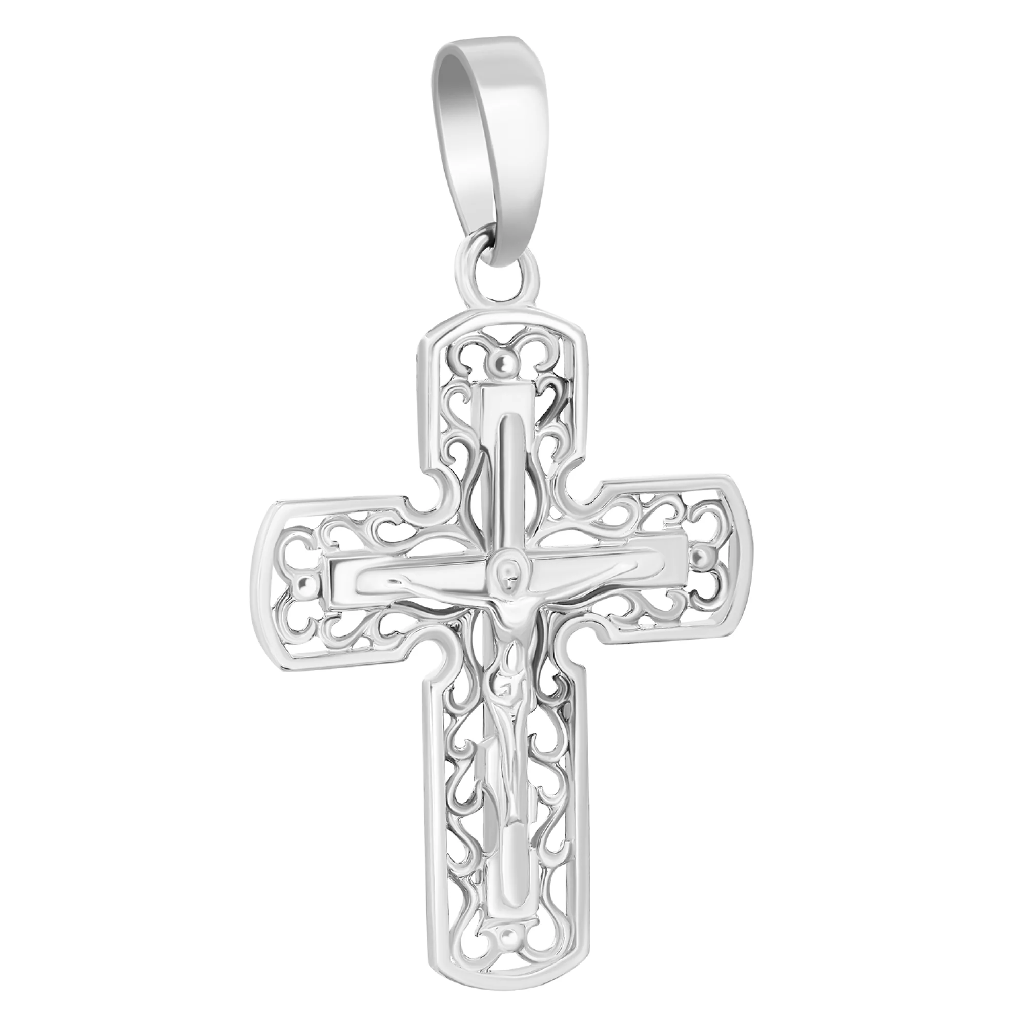 Православний срібний хрестик - 1595677 – зображення 1