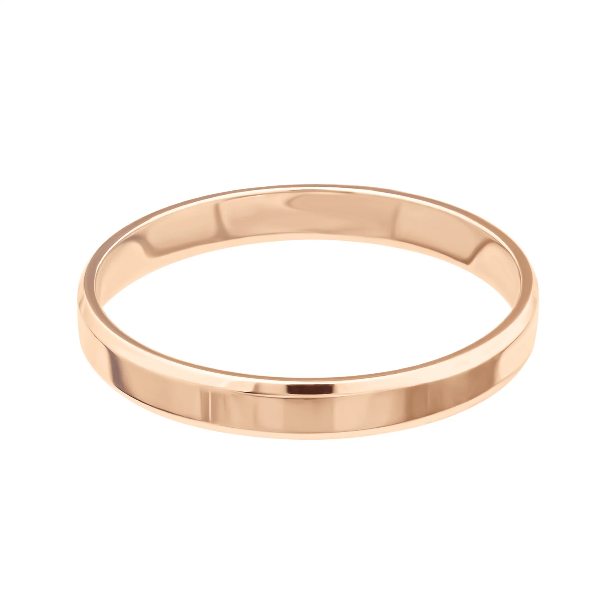 Обручальное кольцо классическое американка с фаской  - 667256 – изображение 4