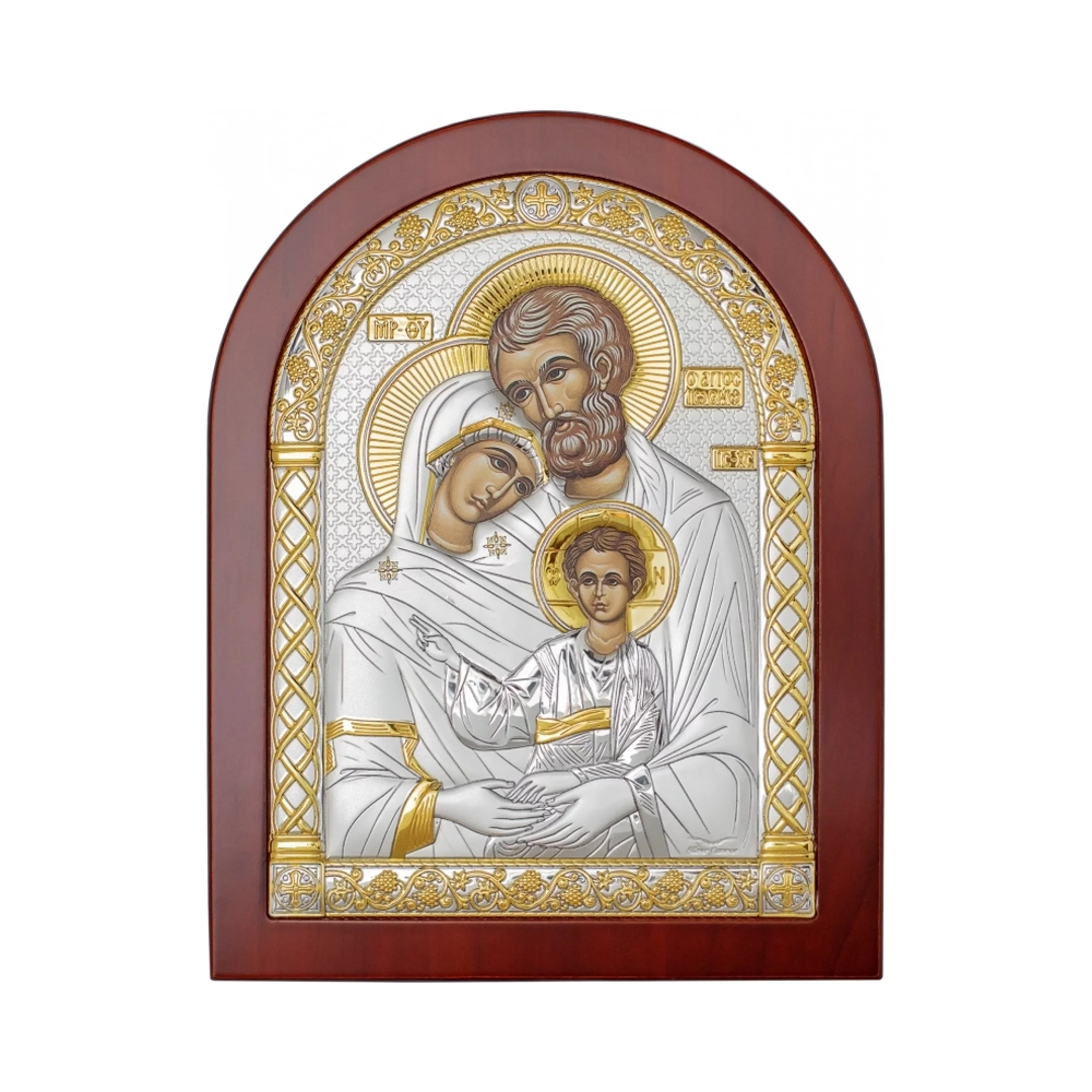 Ікона з срібла "Святе Сімейство" 105х140 мм - 1316274 – зображення 1