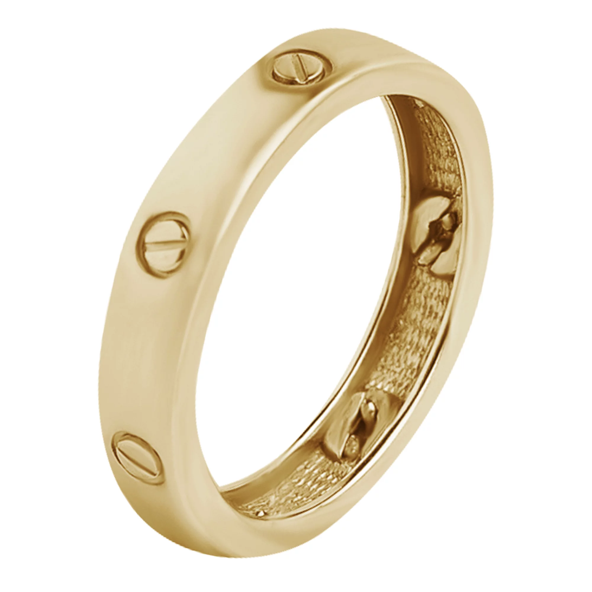 Кольцо "Love" из лимонного золота - 1099860 – изображение 1