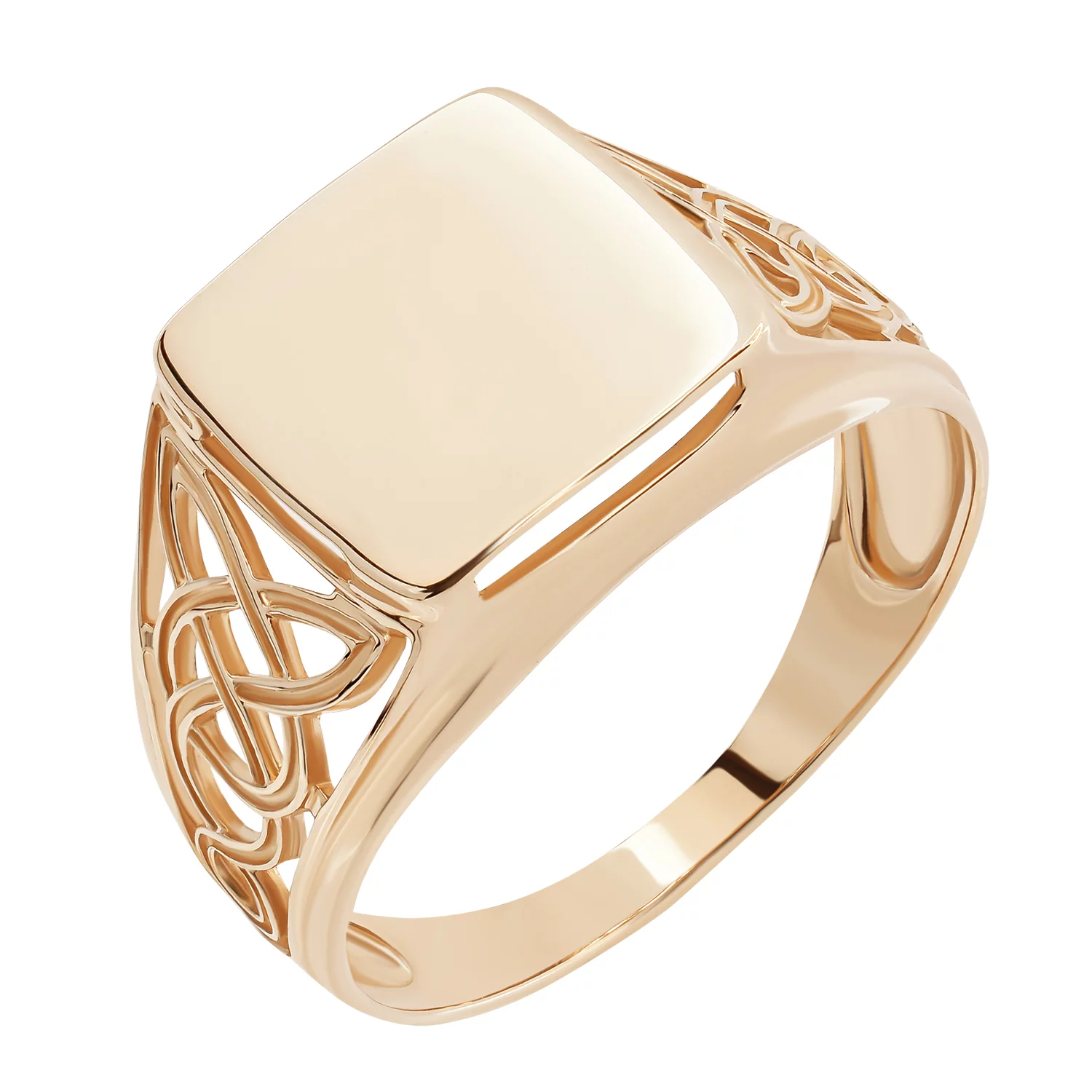 Перстень из красного золота Переплетение. Артикул 510030: цена, отзывы, фото – купить в интернет-магазине AURUM