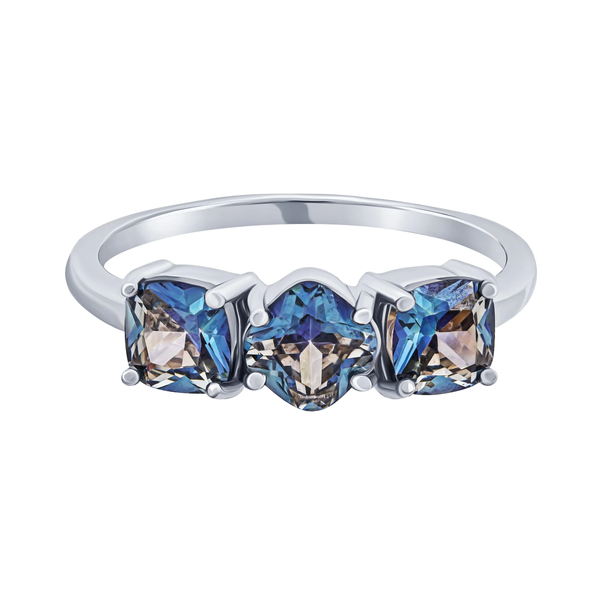 Серебряное кольцо с мистик топазом - 2021315 - 2