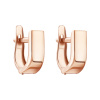 Золоті сережки без вставок з англійським замком