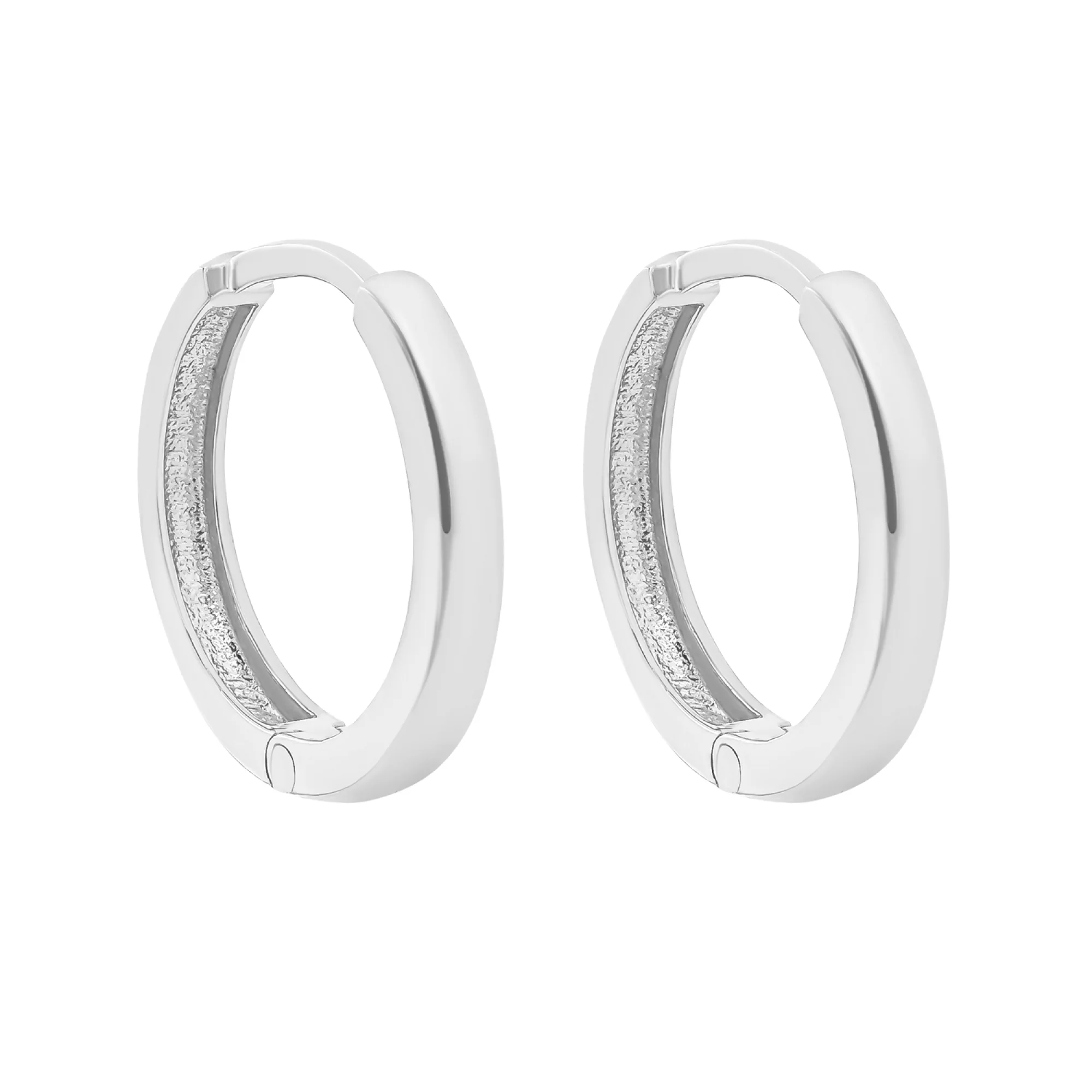 Сережки-кільця в білому золоті - 1589533 - 1