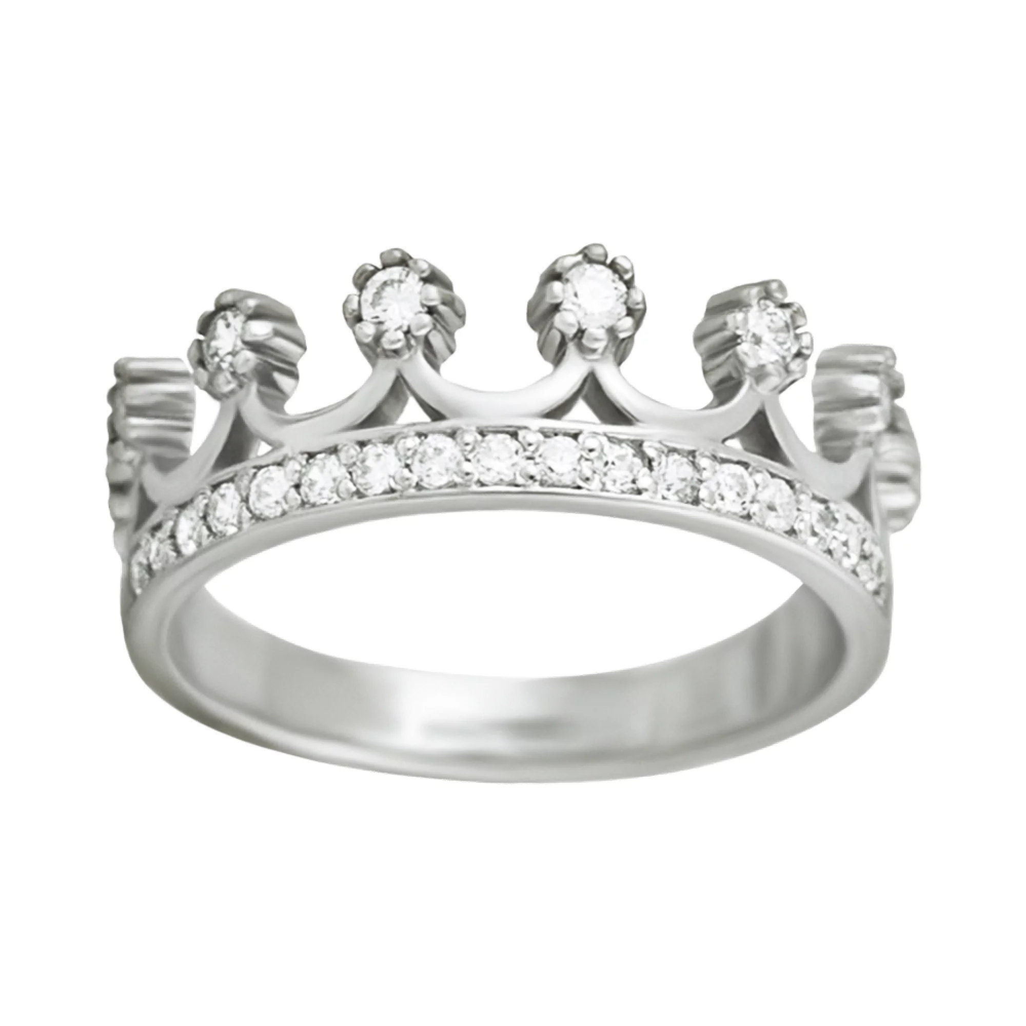 Серебряное кольцо "Корона" - 559887 – изображение 2
