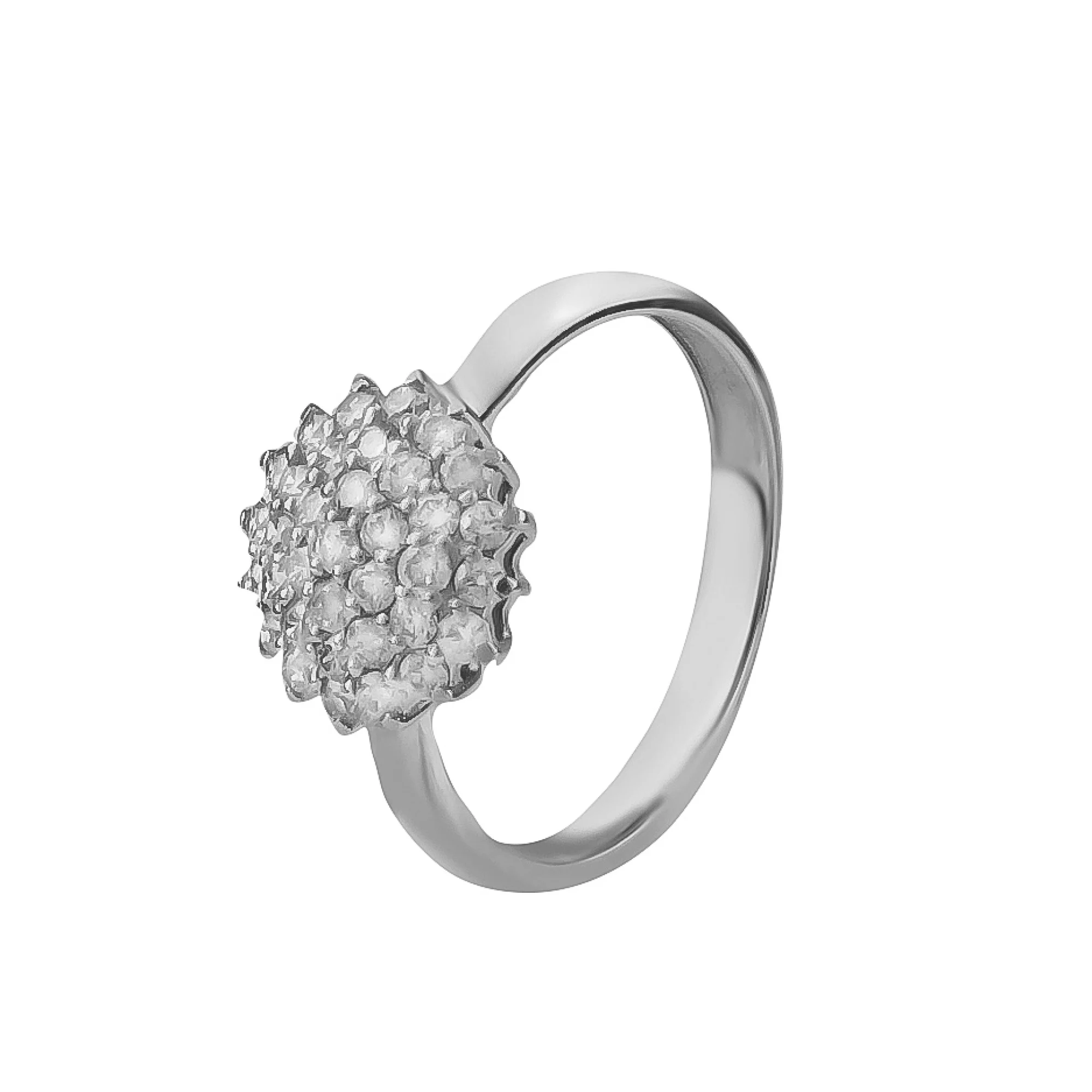 Кольцо из белого золота с бриллиантами - 802905 – изображение 1
