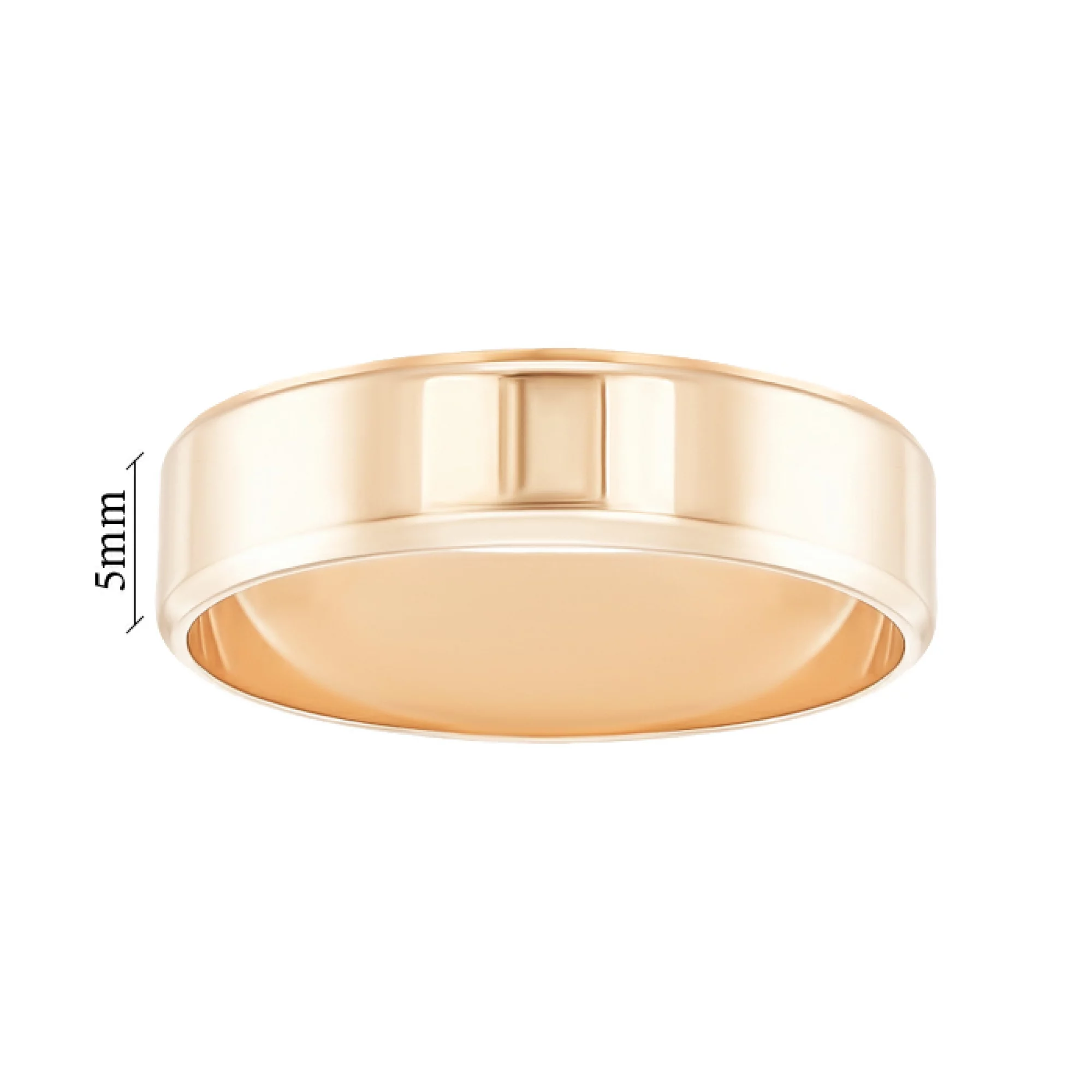 Обручальное кольцо из красного золота американка з фаскою - 1278494 – изображение 4