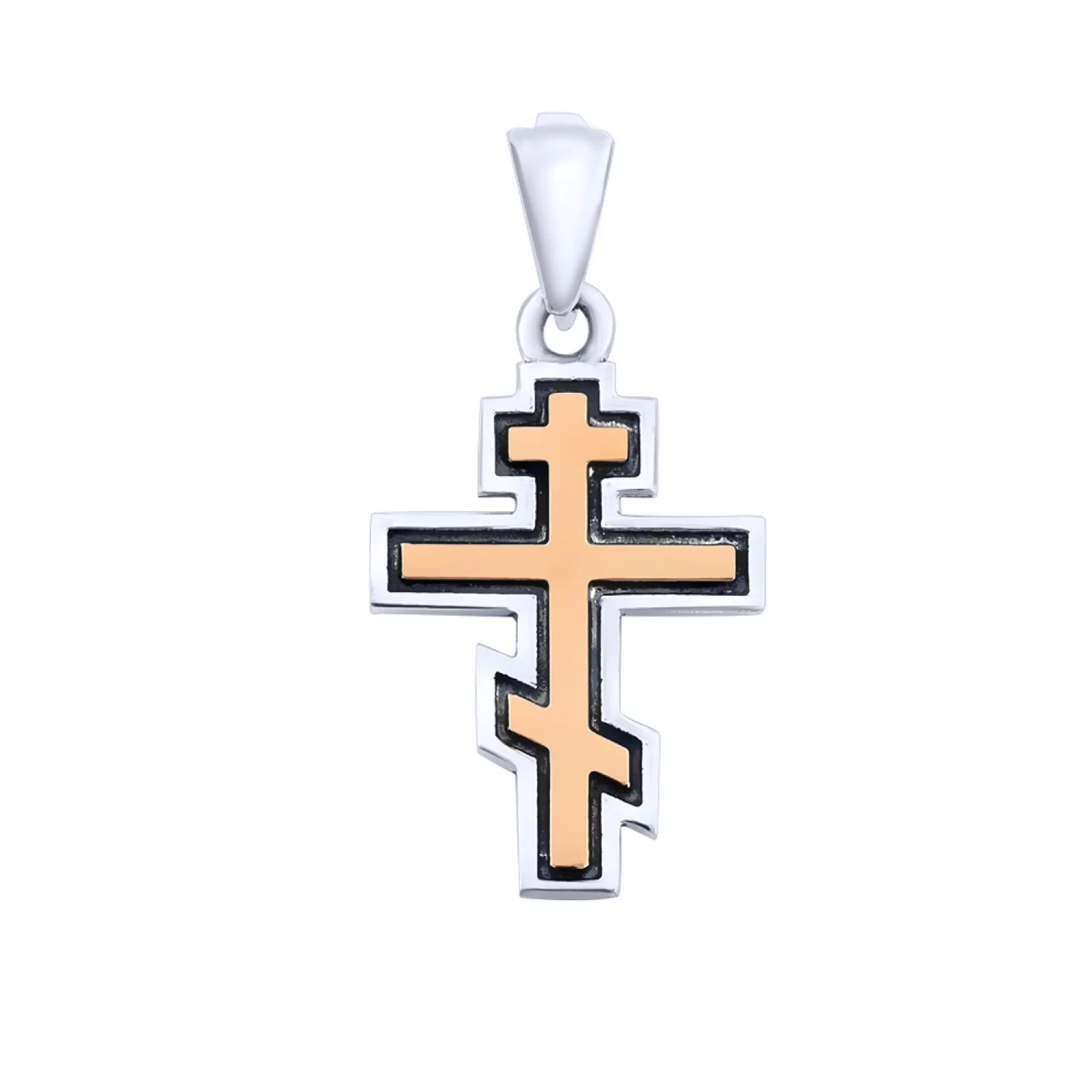 Нательный серебряный крестик - 1609345 – изображение 1