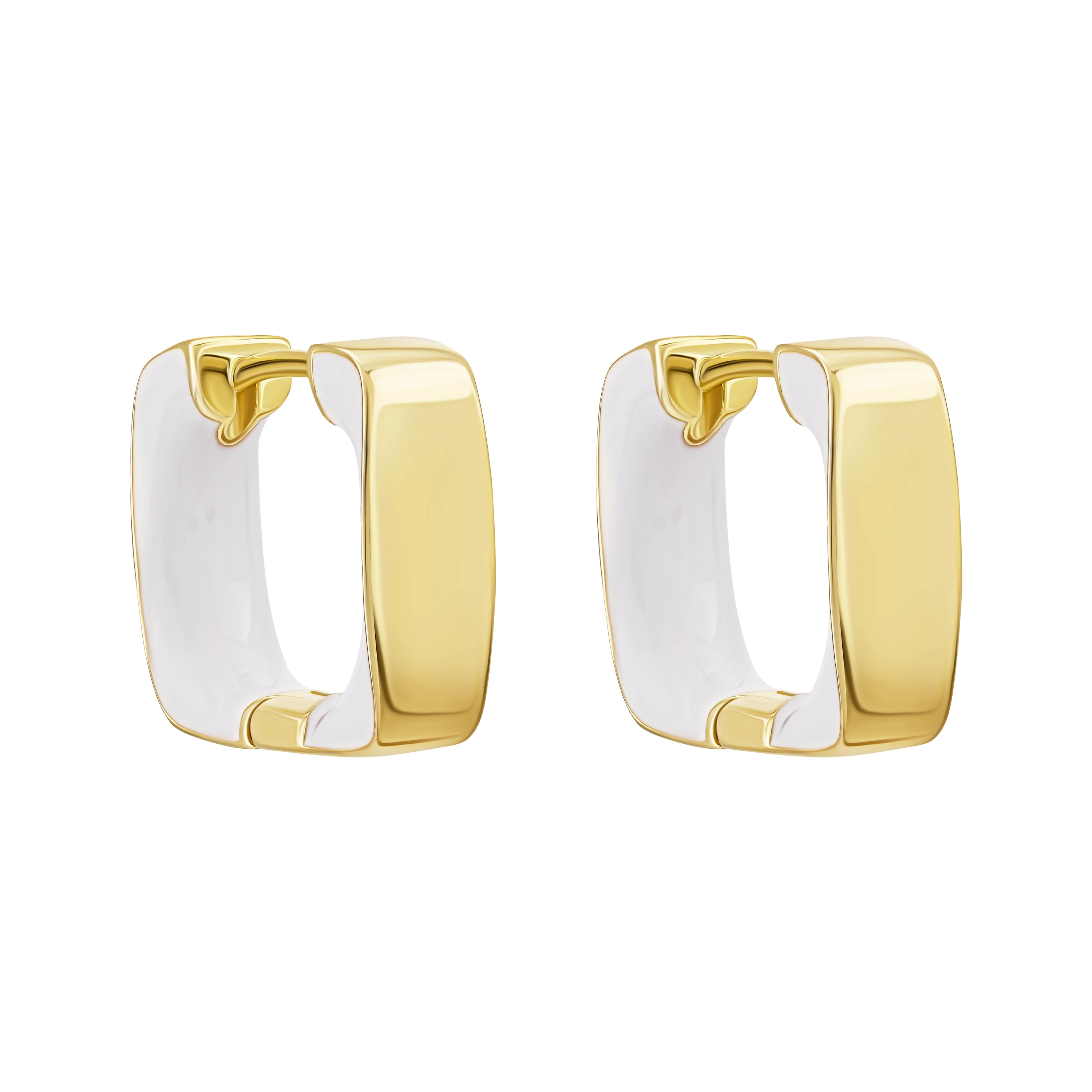 Серебряные серьги квадратные