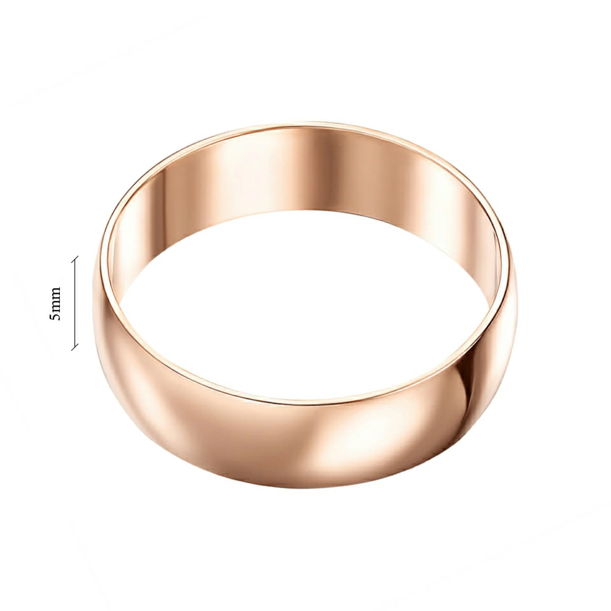 Обручальное кольцо европейка из красного золота - 1278381 – изображение 4