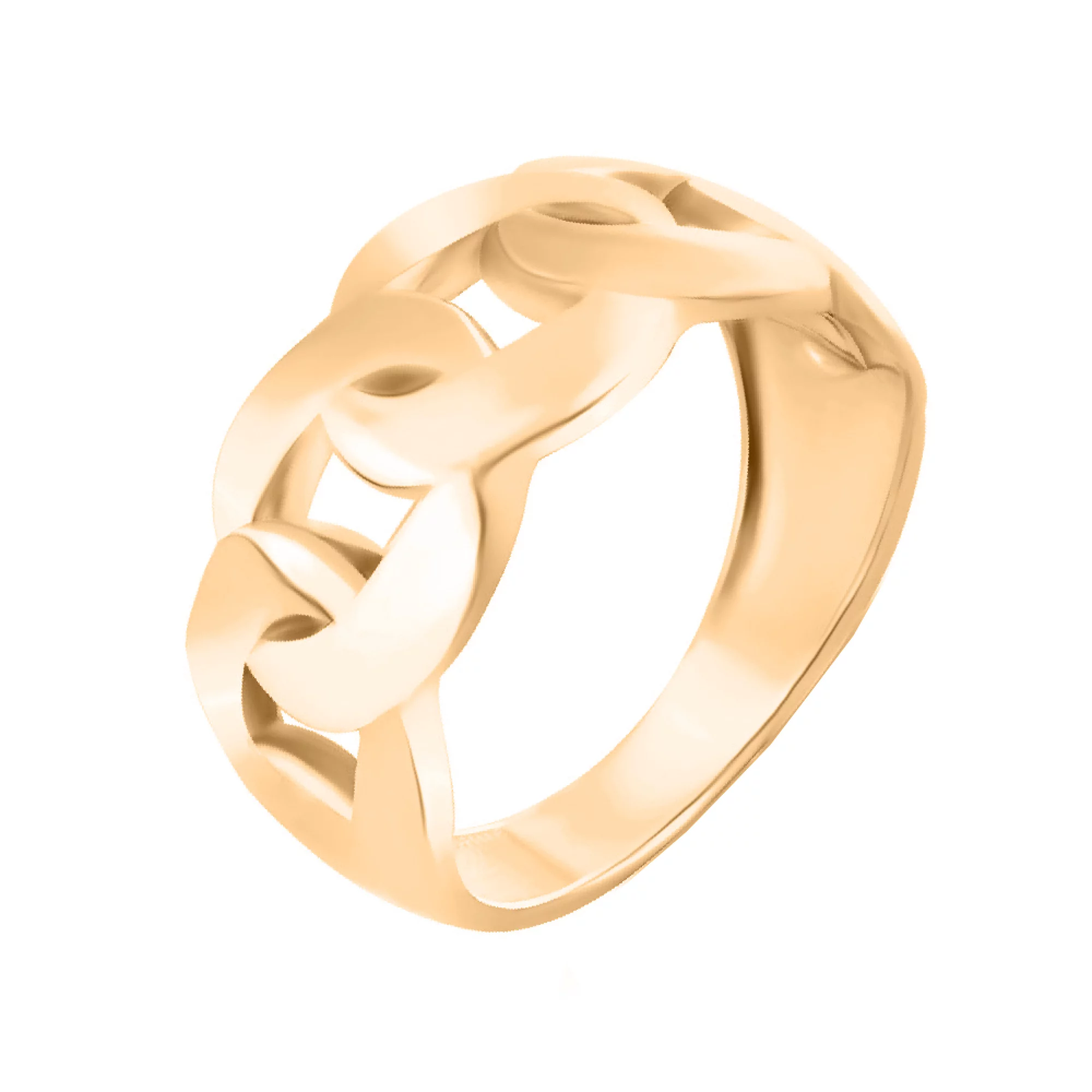 Кольцо в красном золоте "Звенья" - 1584355 – изображение 1
