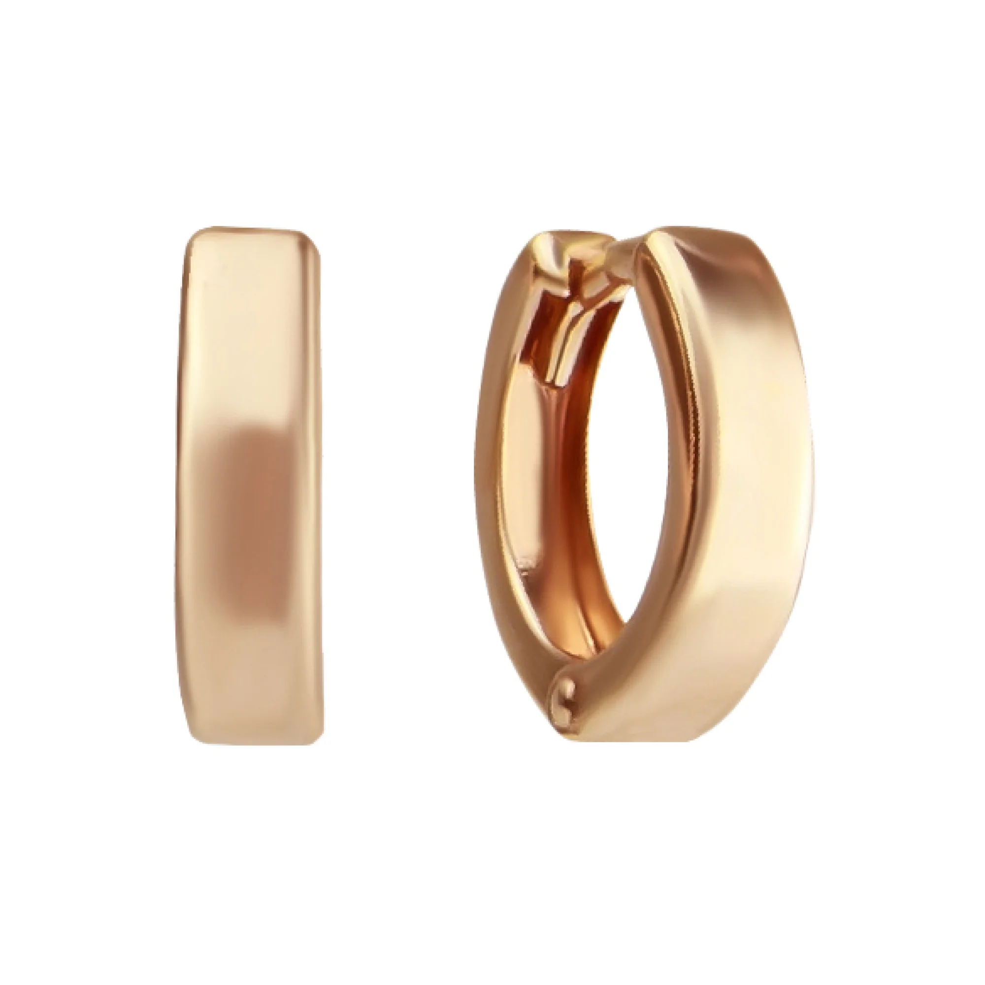 Серьги-кольца из красного золота - 407770 - 1
