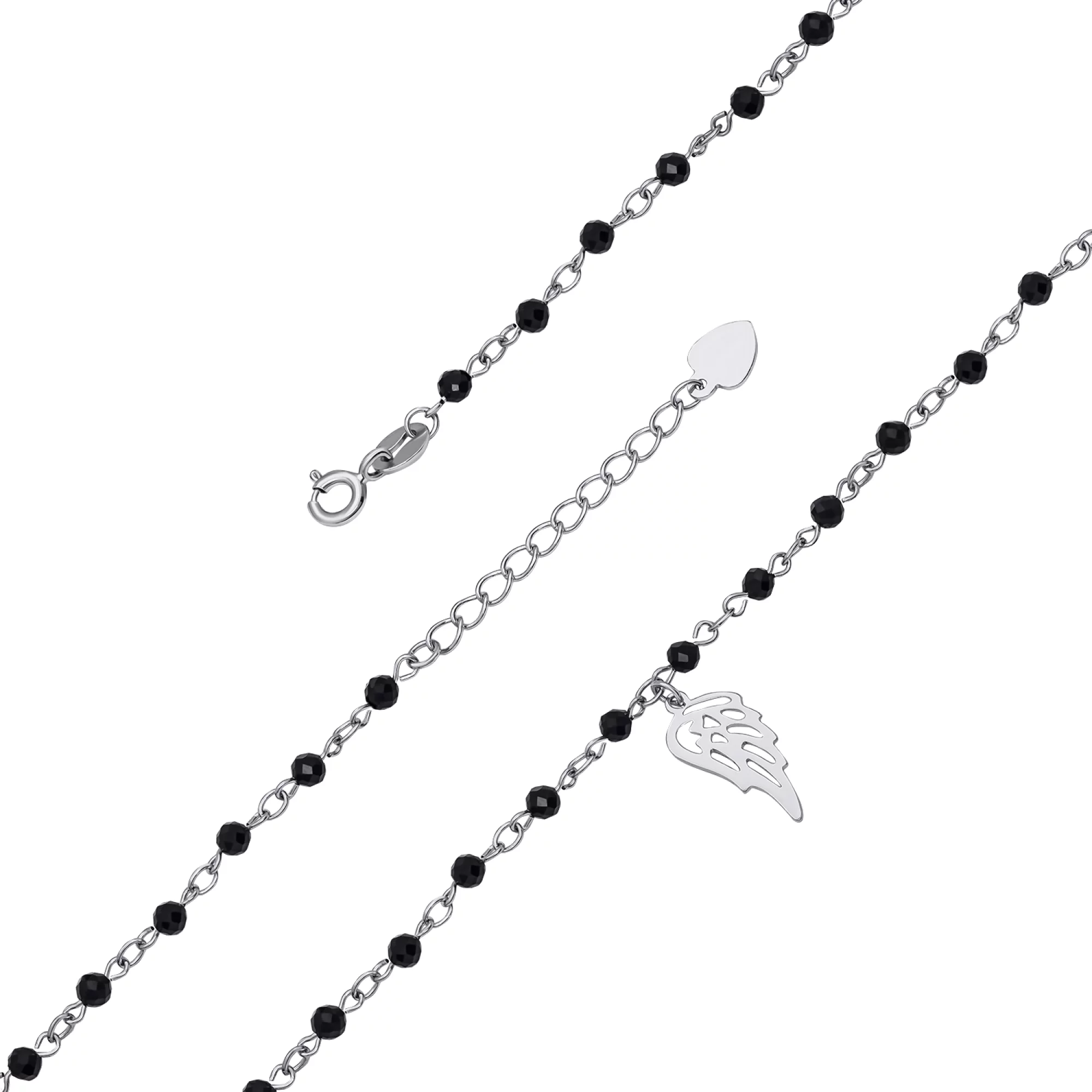 Браслет "Крило" з шпінеллю зі срібла - 1468657 – зображення 2