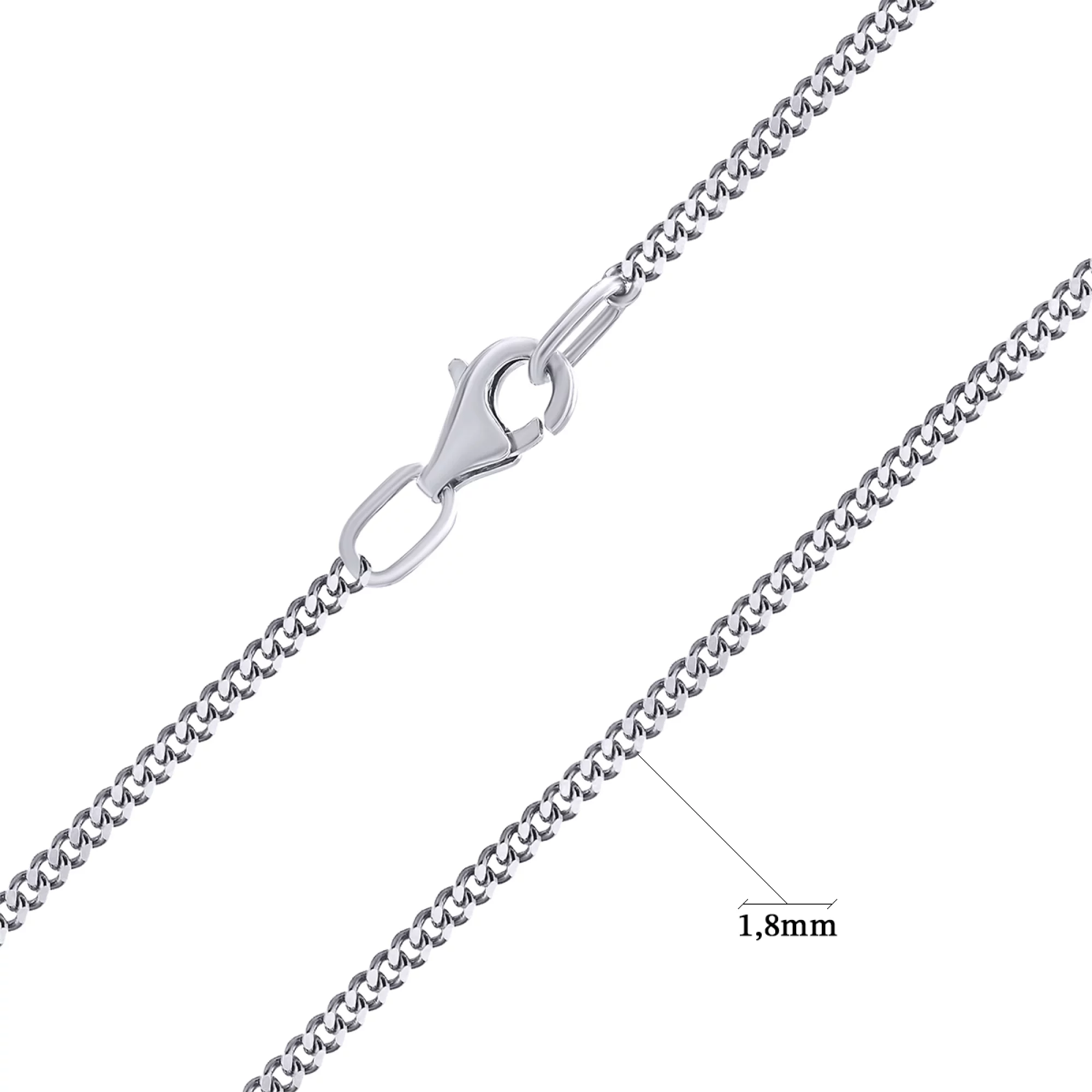 Ланцюг срібний з плетінням Панцир - 798773 – зображення 2