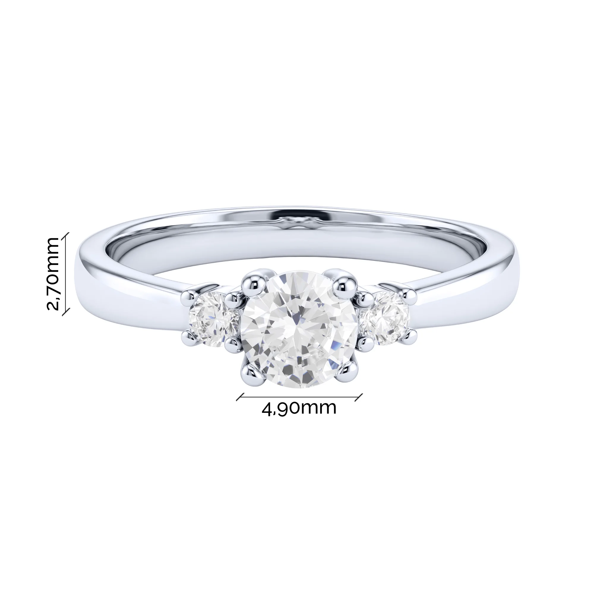 Серебряное кольцо с фианитами - 2291291 - 3