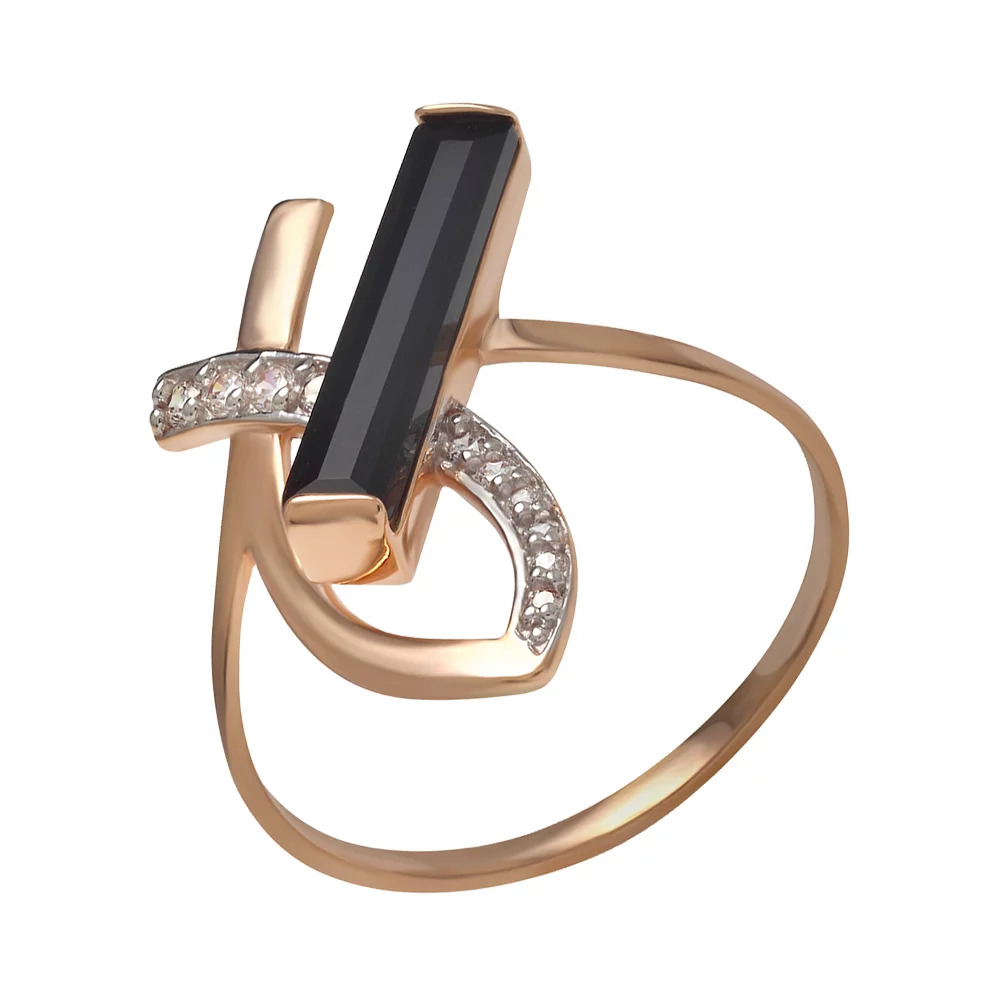 Золотое кольцо с агатом и фианитом. Артикул 369544: цена, отзывы, фото – купить в интернет-магазине AURUM