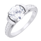 Кольцо из серебра с фианитами - 1549888
