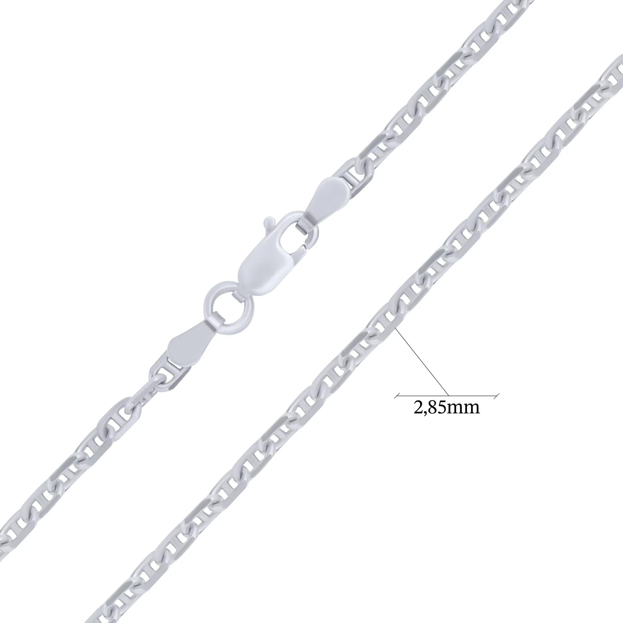 Серебряная цепочка якорное плетение - 1685545 – изображение 2