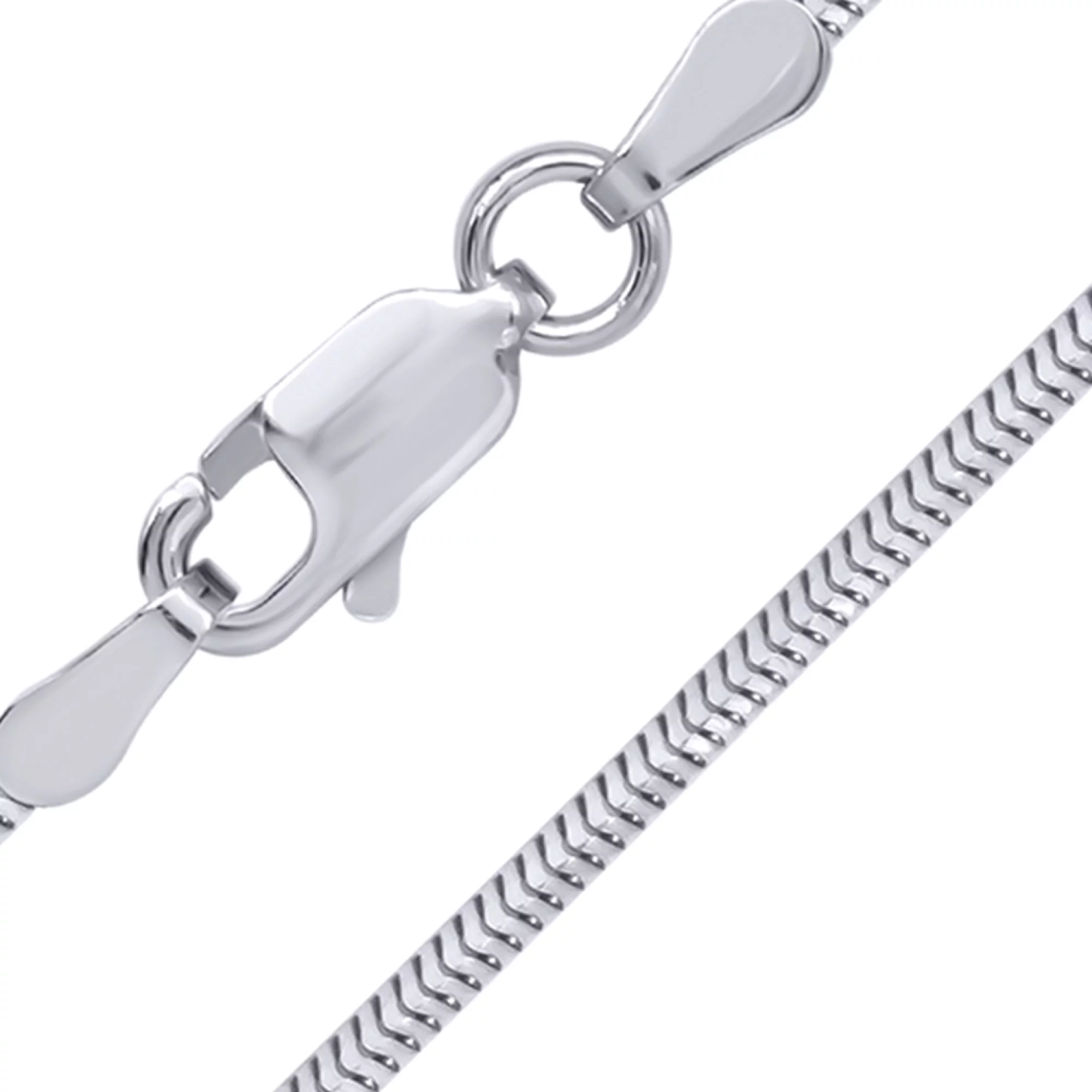 Серебряная цепочка плетение снейк - 687043 – изображение 1