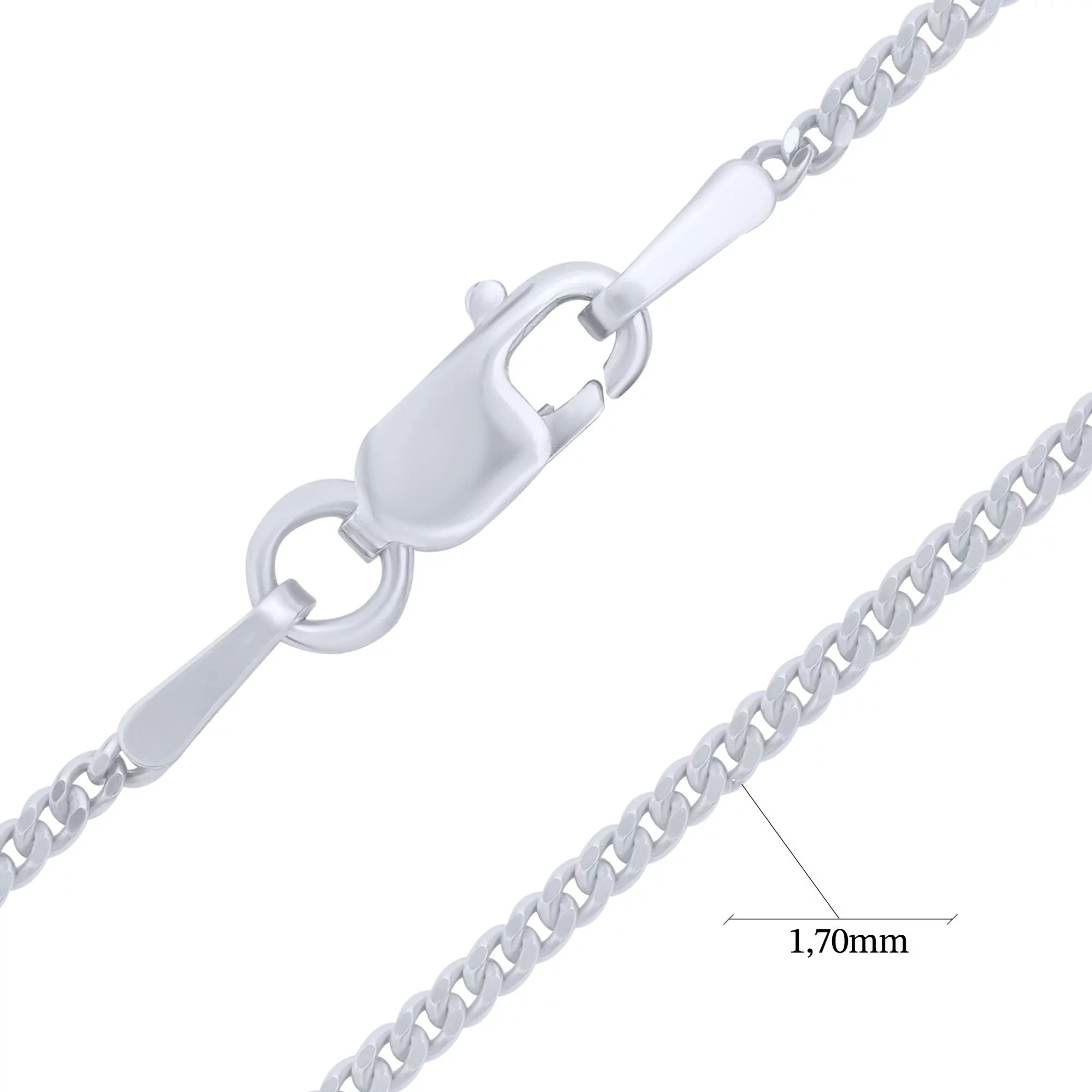 Ланцюжок срібний панцирне плетіння - 1685553 – зображення 2