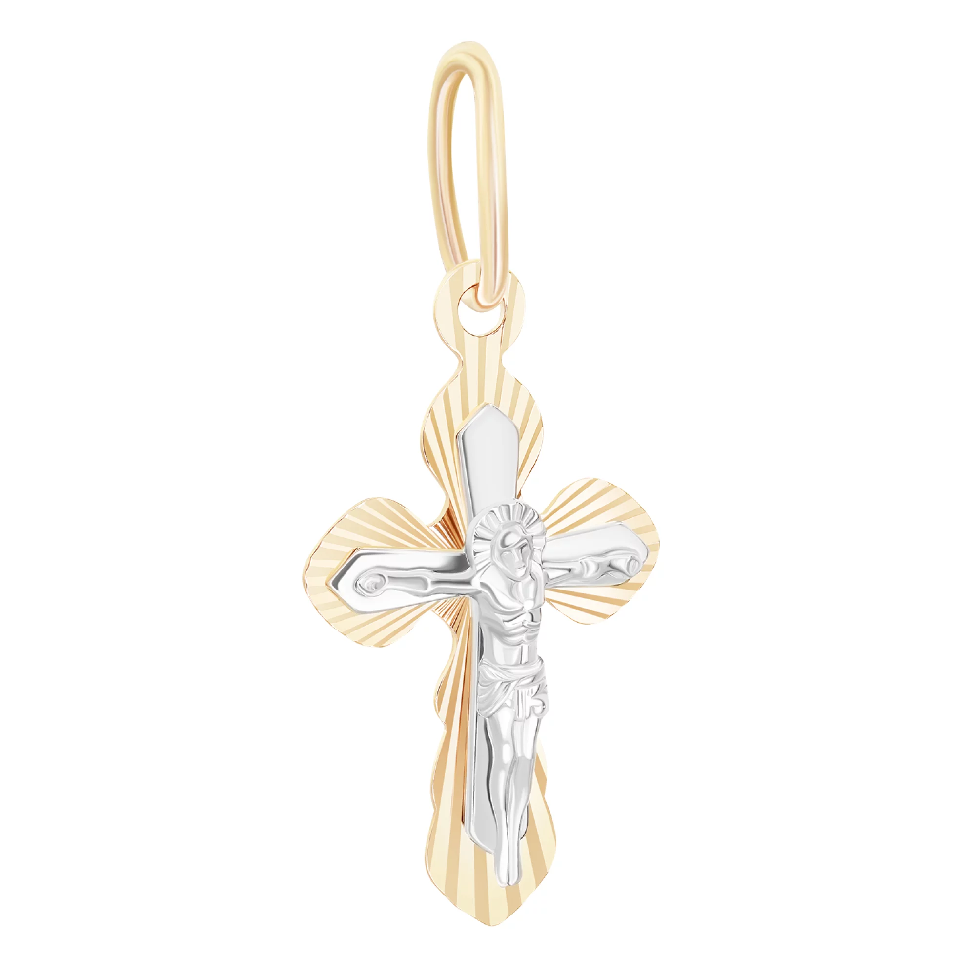 Золотой крестик с распятием - 1628505 – изображение 1