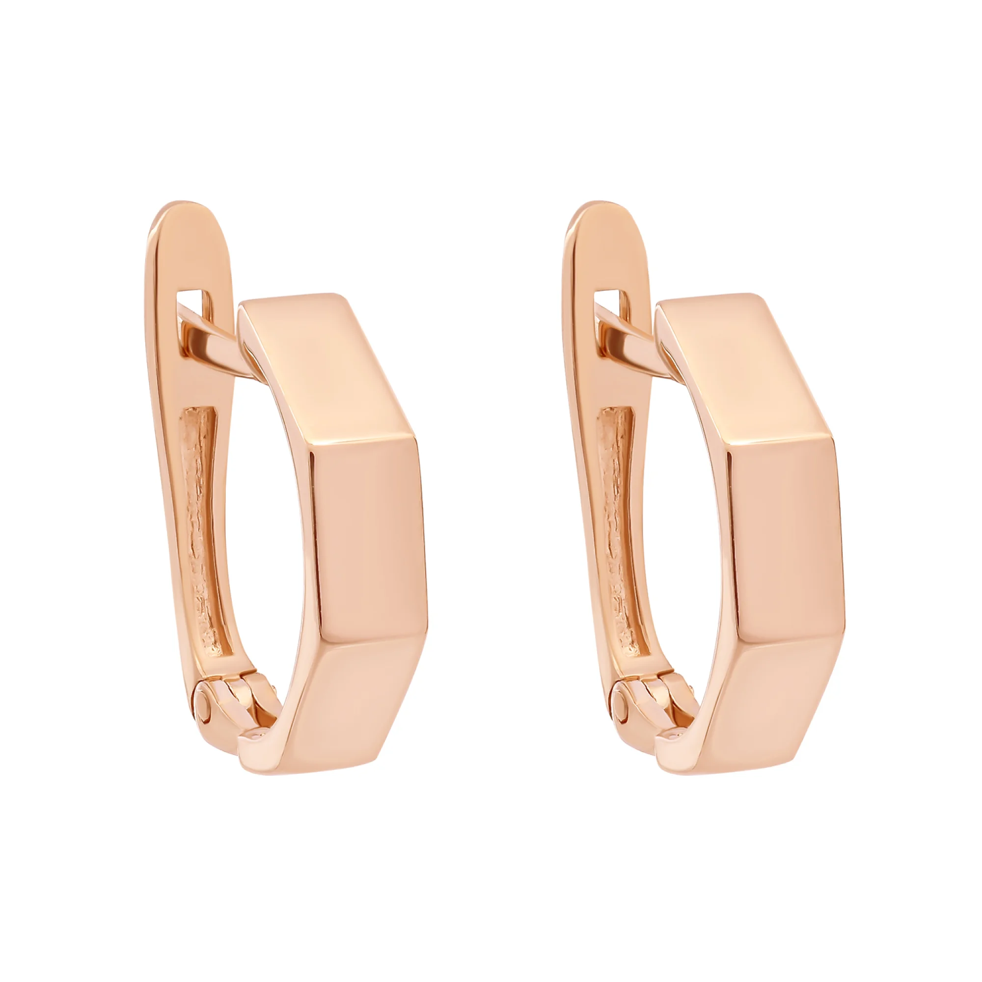 Сережки "Грани" из красного золота - 1454391 - 2
