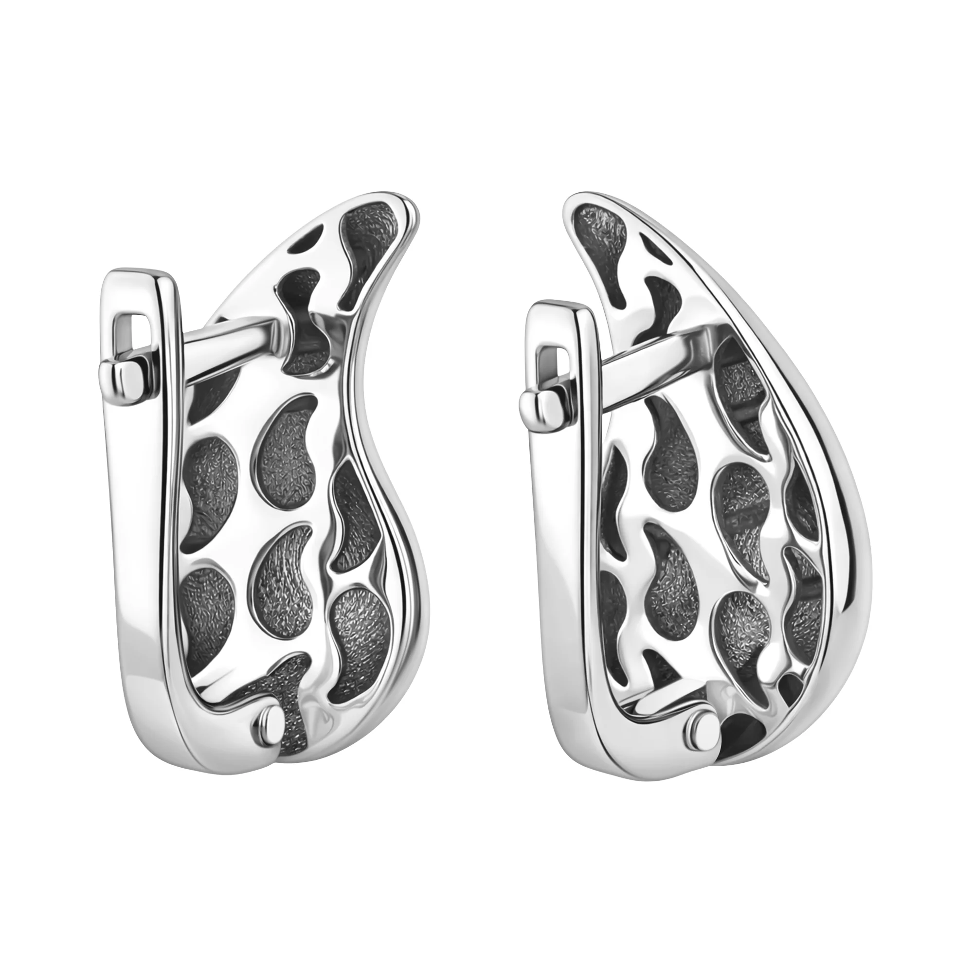 Серьги "Капля" из белого золота - 2130370 - 2