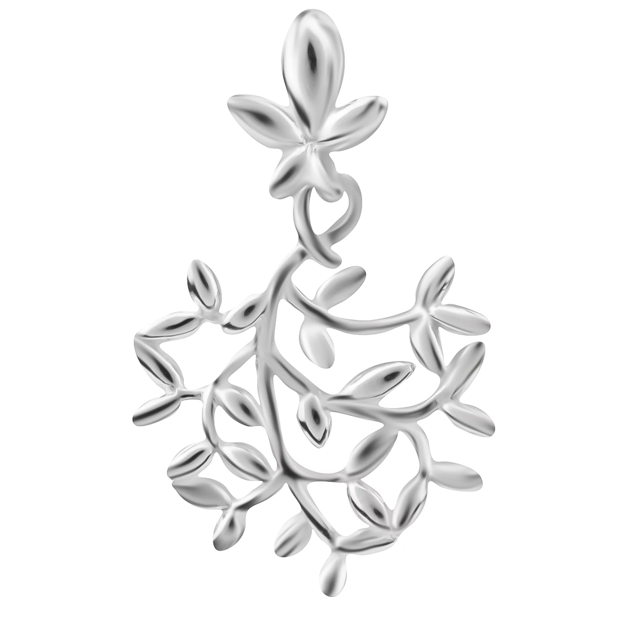 Підвіска зі срібла "Рослина" - 426989 – зображення 1