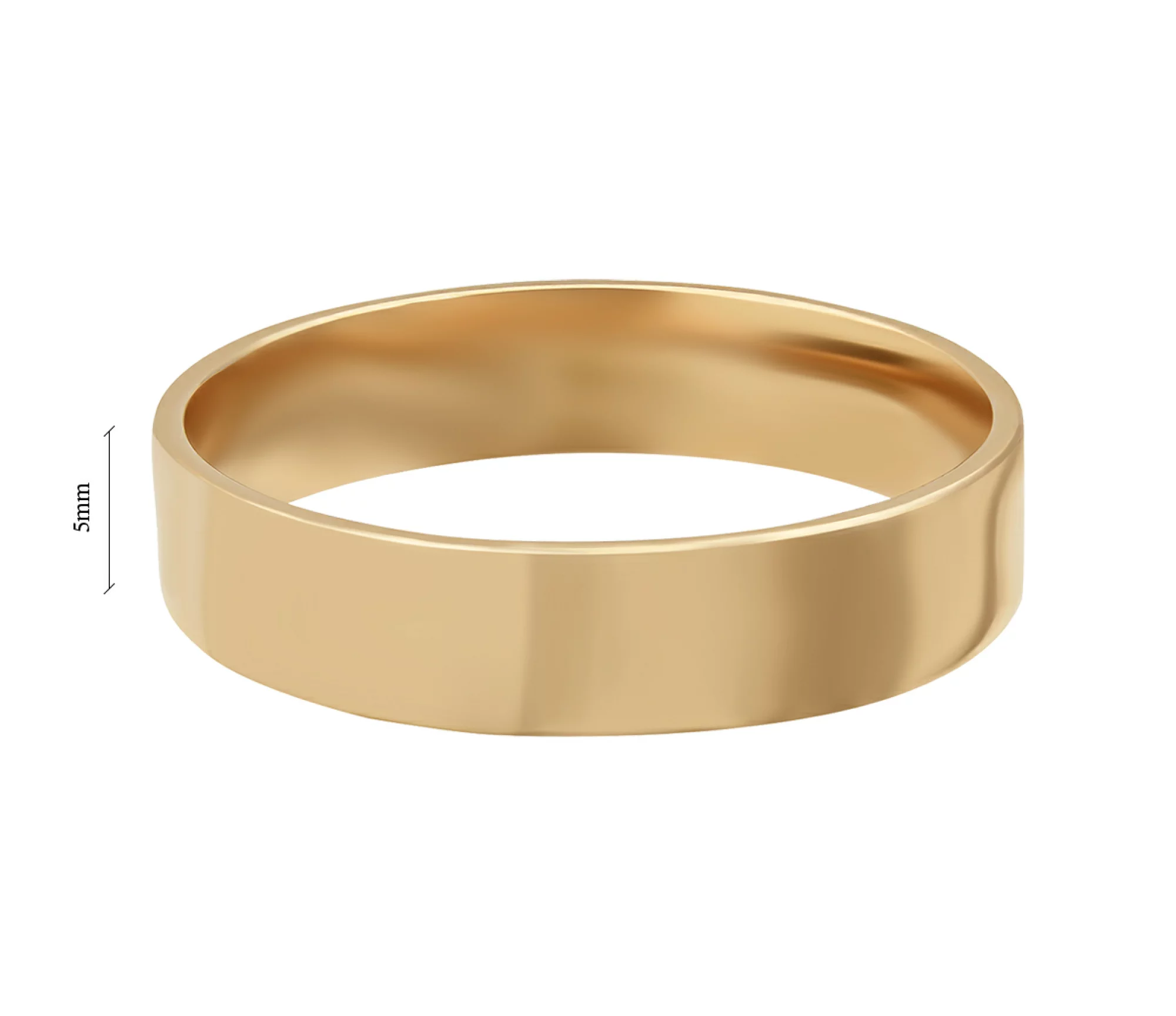 Обручальное кольцо комфорт из красного золота американка - 1278195 – изображение 5