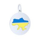 Підвіс "Україна" зі срібла з емаллю - 1760405