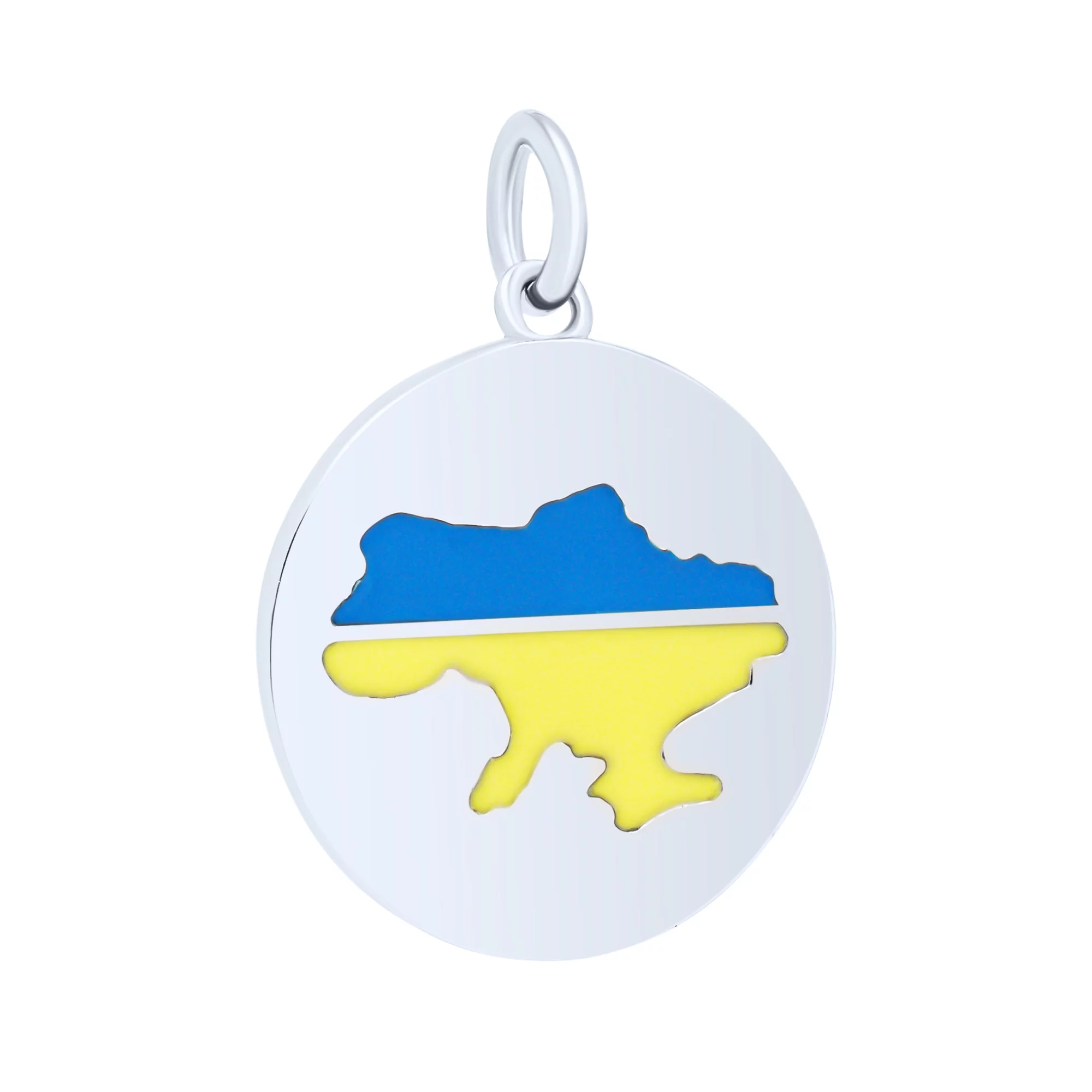 Підвіс "Україна" зі срібла з емаллю  - 1760405 – зображення 1