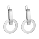 Серьги геометрической формы в белом золоте - 1595839