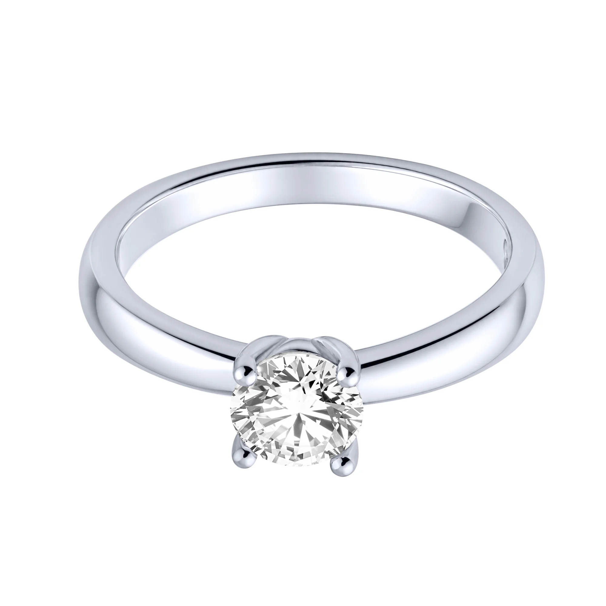 Серебряное кольцо с фианитом  - 2260768 - 2