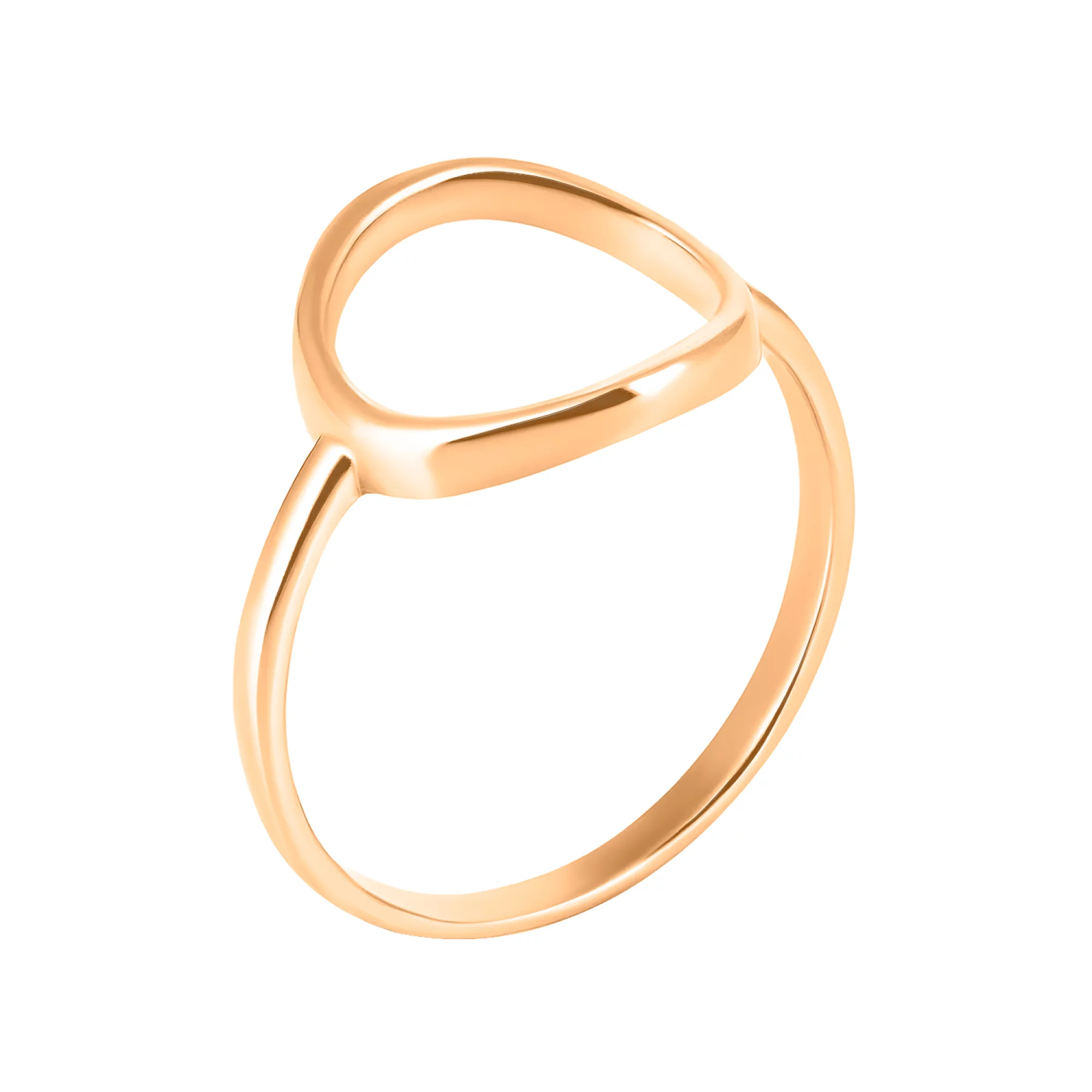 Кольцо из красного золота "Геометрия" - 1541513 – изображение 1