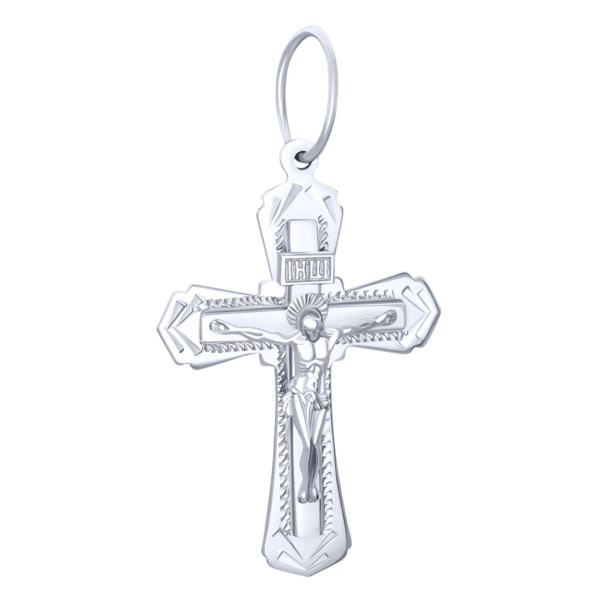 Православний срібний хрестик - 1680029 – зображення 1