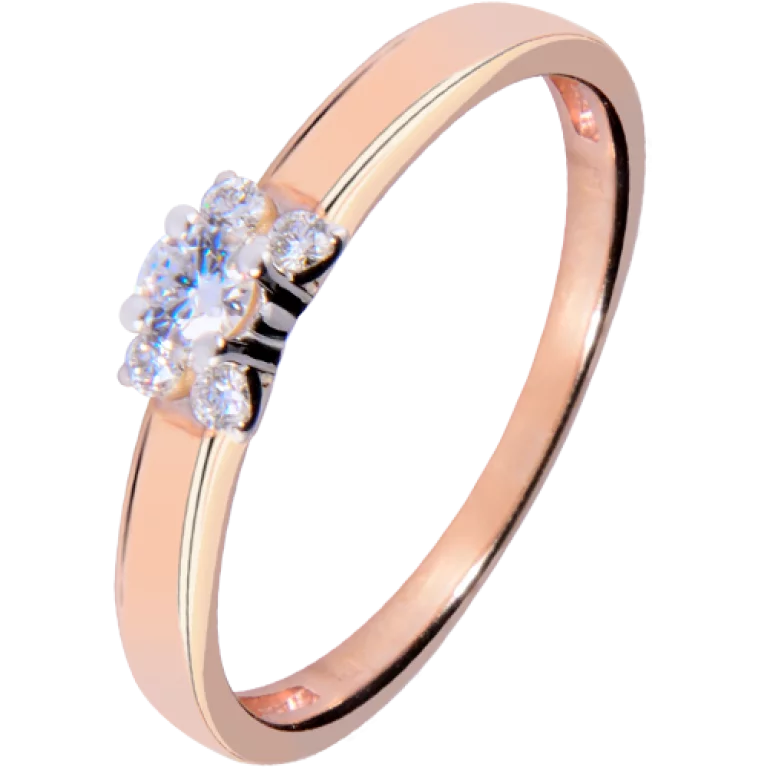 Золотое кольцо с бриллиантом. Артикул 52158/3: цена, отзывы, фото – купить в интернет-магазине AURUM
