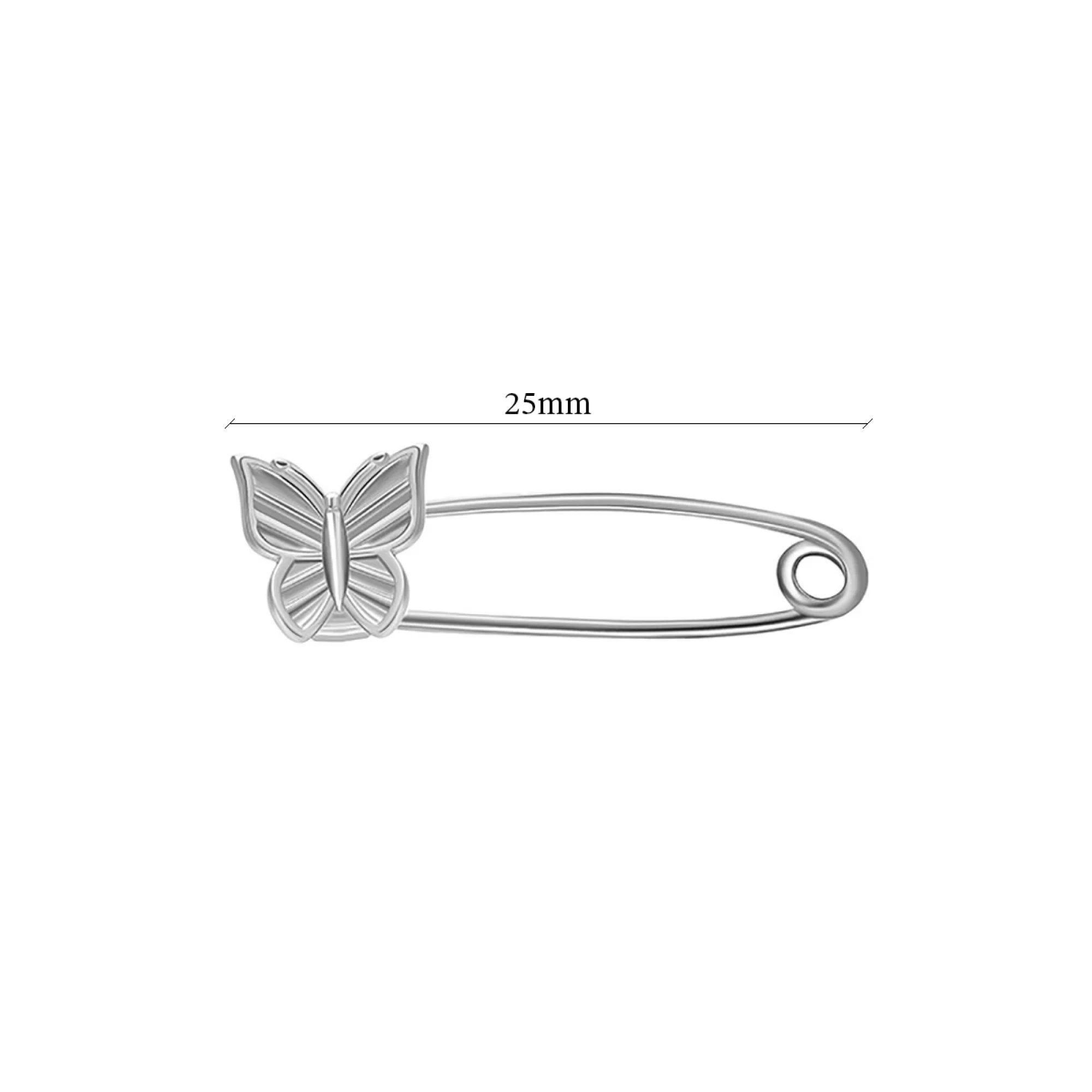 Булавка из серебра "Бабочка" - 430939 – изображение 2