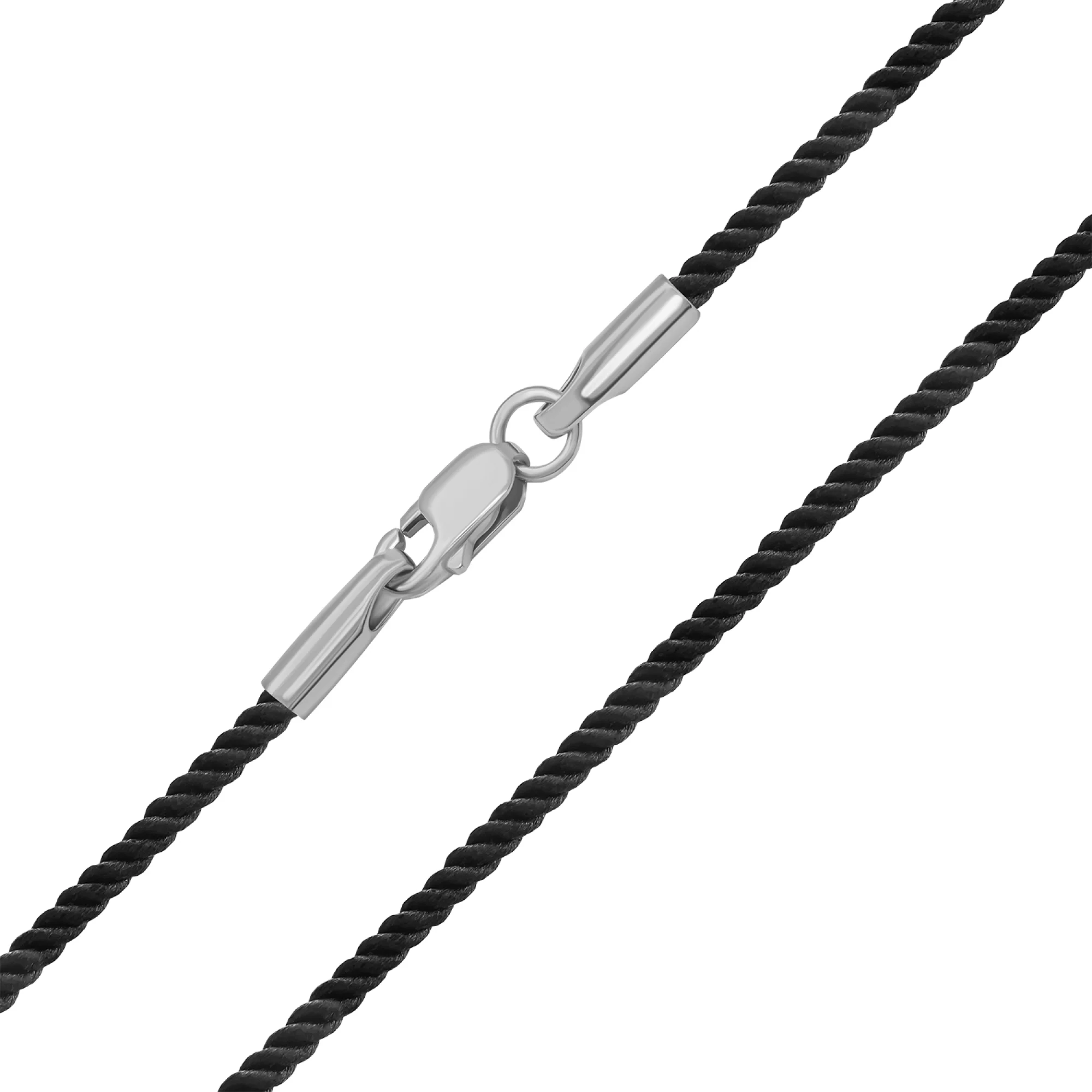 Ювелірний шнурок із шовку зі срібною застібкою - 1549774 – зображення 1